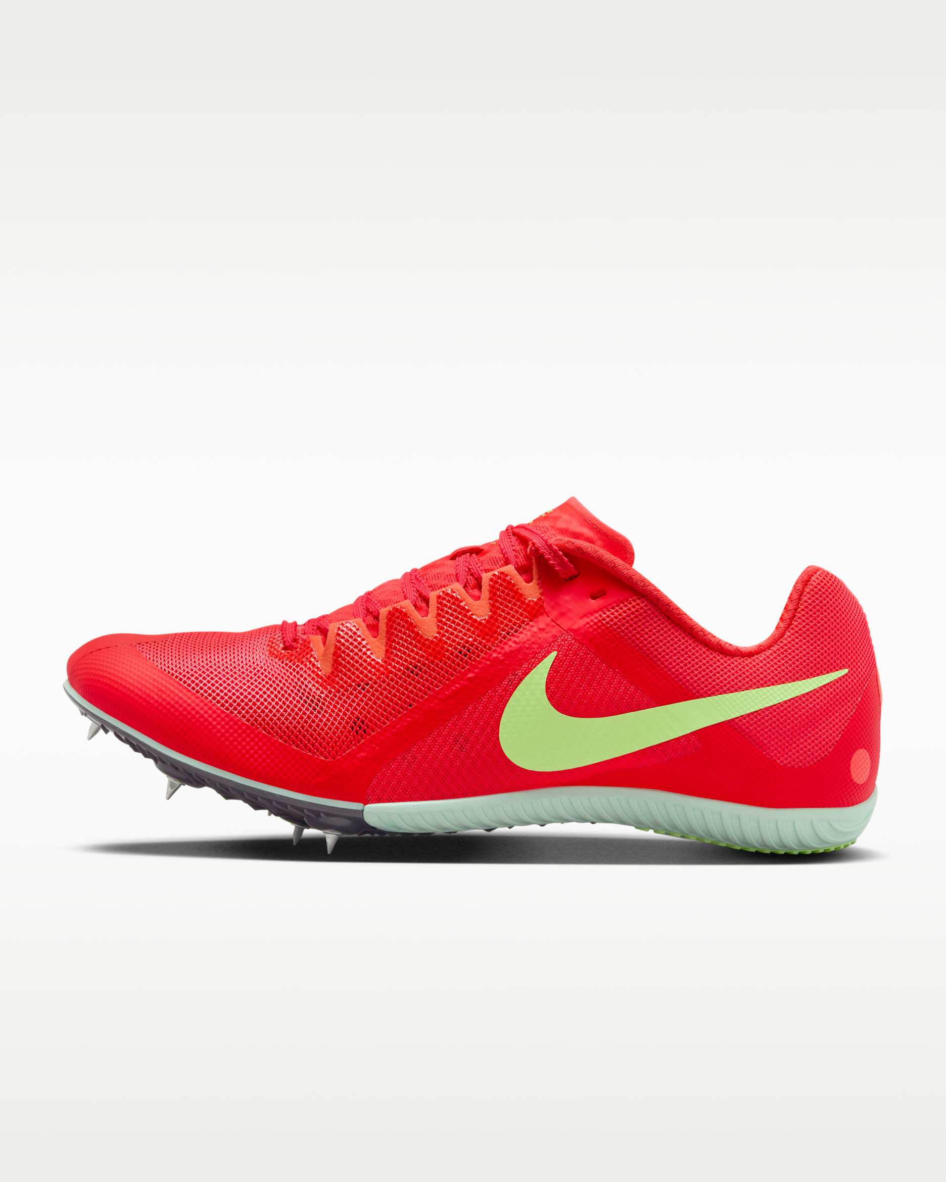 Nike Zoom Rival Multi Sabatilles amb claus per a diverses proves d'atletisme - Carmesí brillant/Lime Blast/Barely Volt/Washed Coral