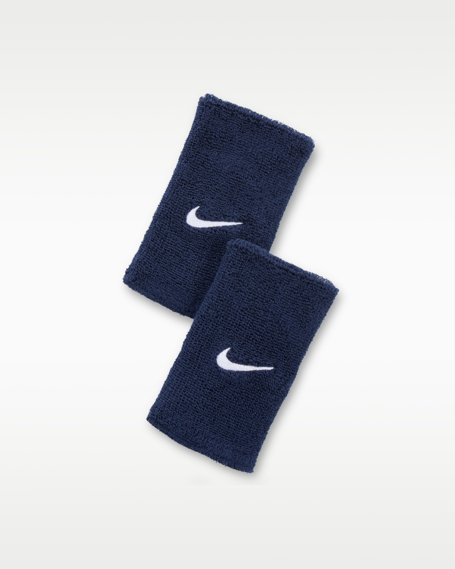 Muñequeras reversibles (paquete de 2) Nike Swoosh Classic - Azul marino universitario/Blanco/Azul marino universitario