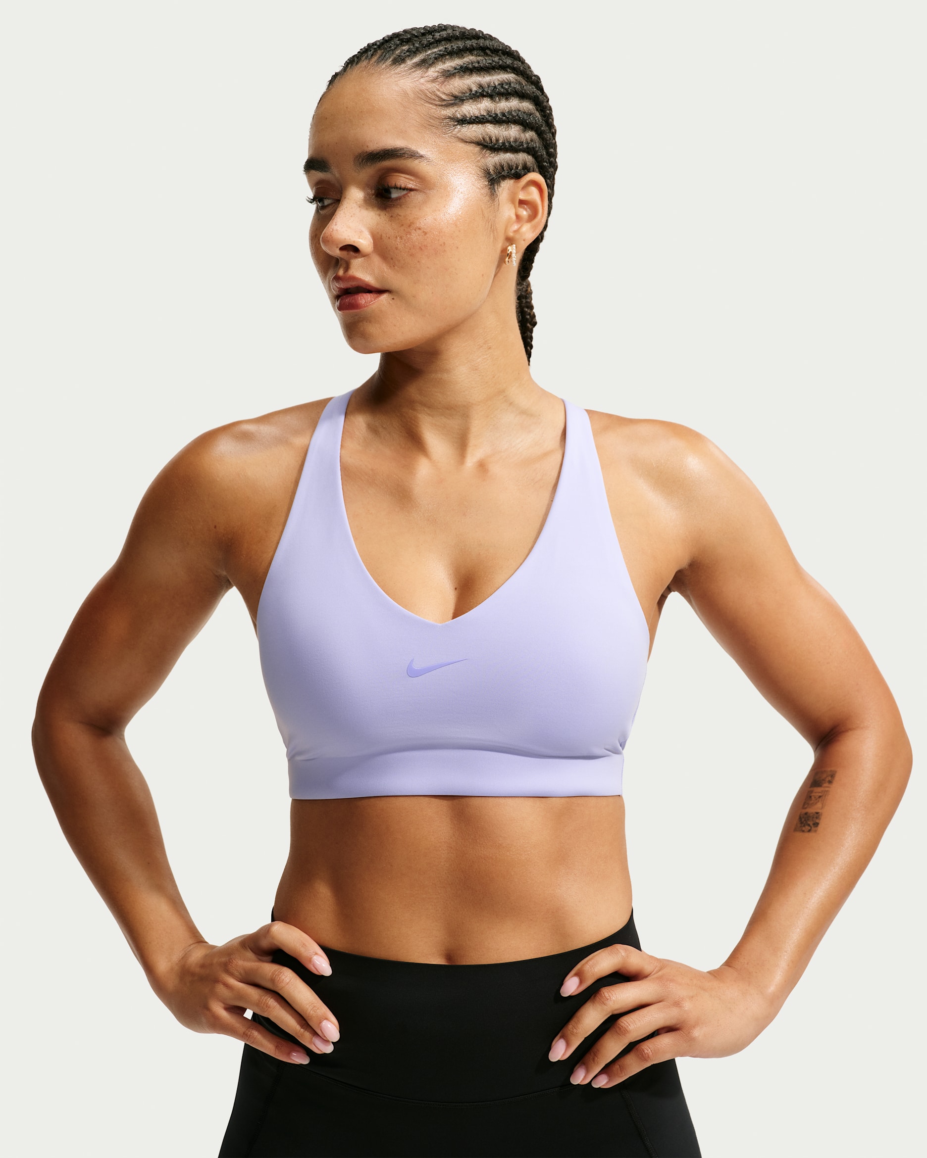 Nike Universa Women's Medium-Support Padded Sport Bra - Purple Pulse/Purple Basalt/Light Thistle