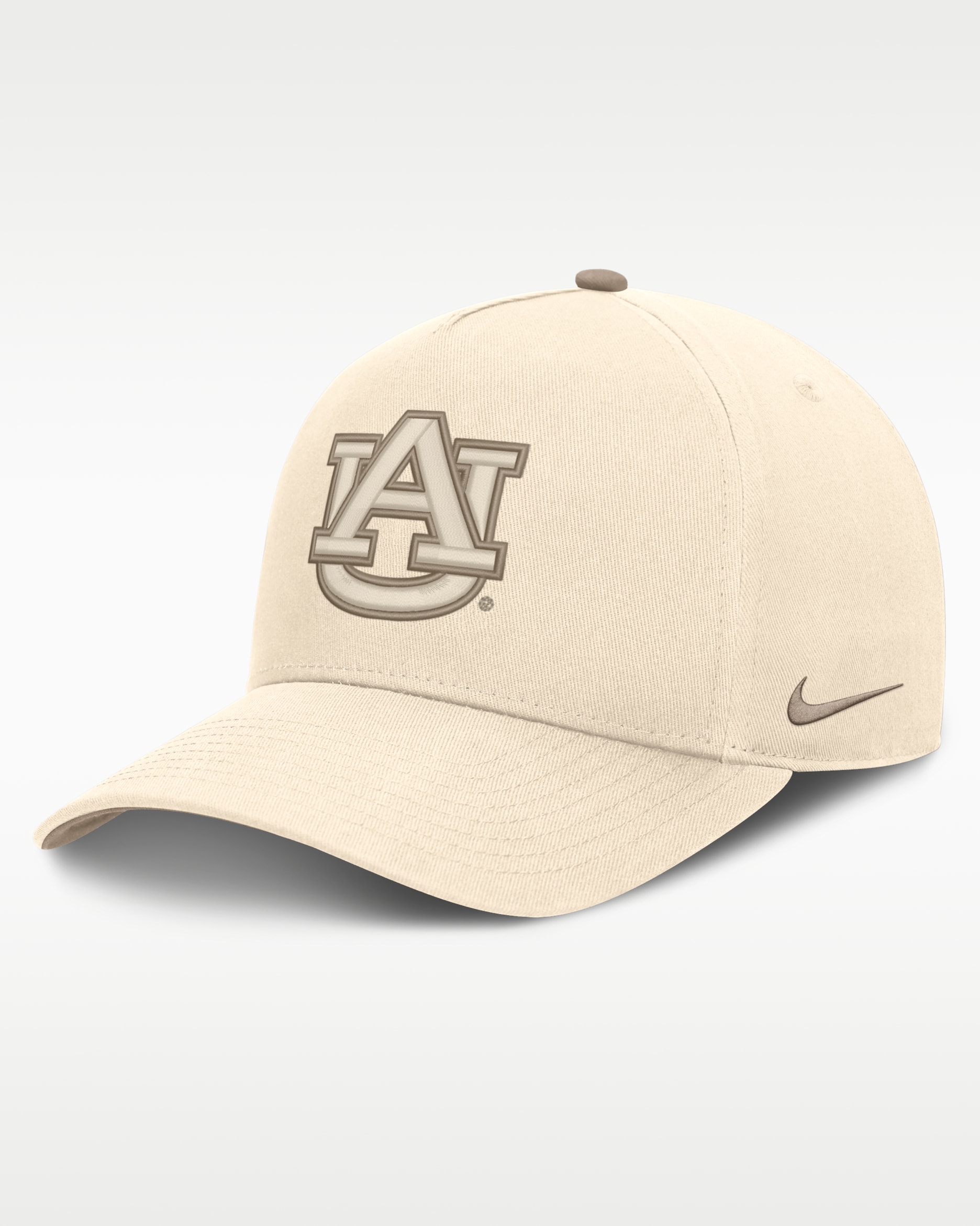 Auburn Origin of Speed Rise Men's Nike Dri-FIT College A-Frame Adjustable Hat - Natural/Khaki