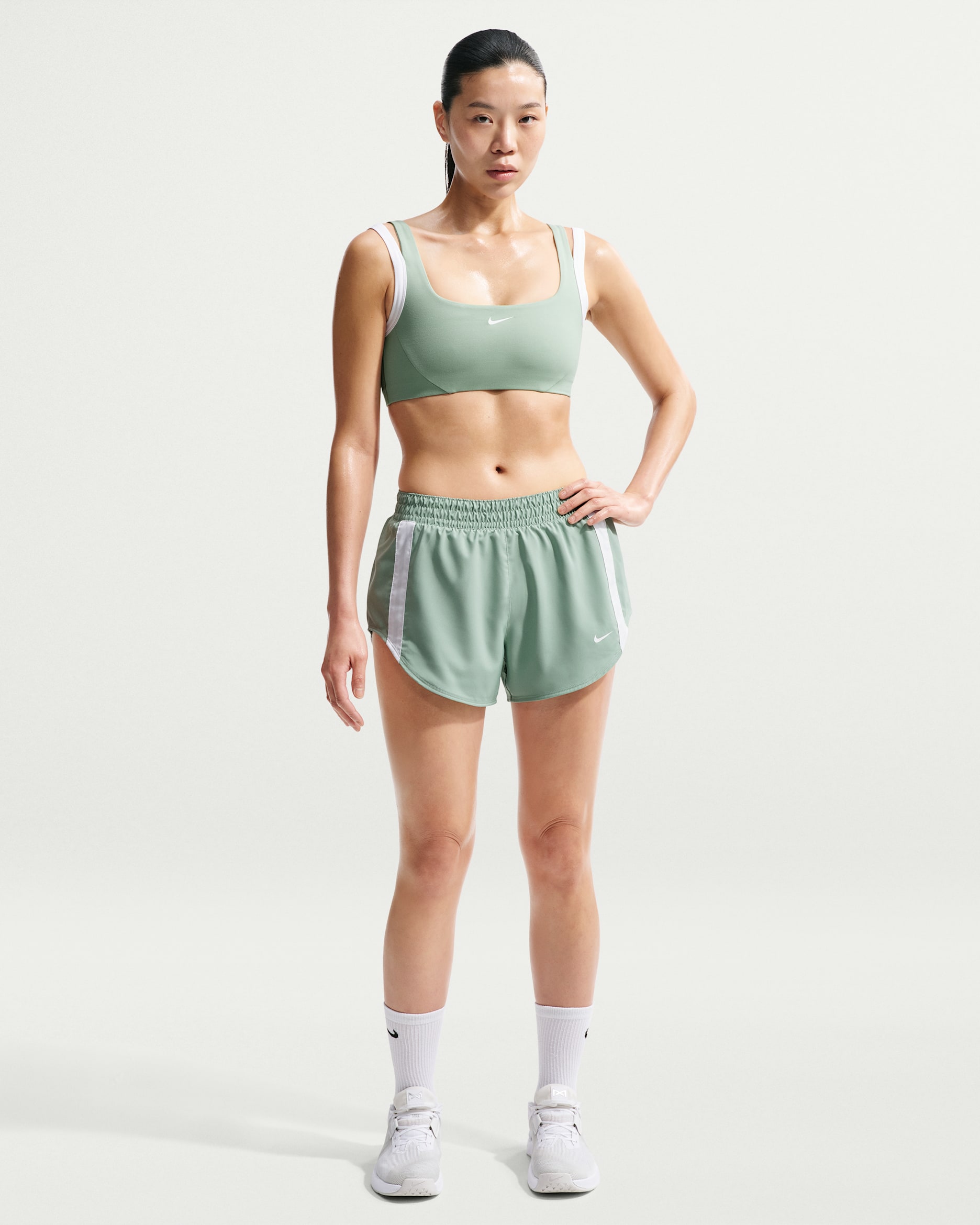 Nike One Women's Woven Shorts - Steam/White/White