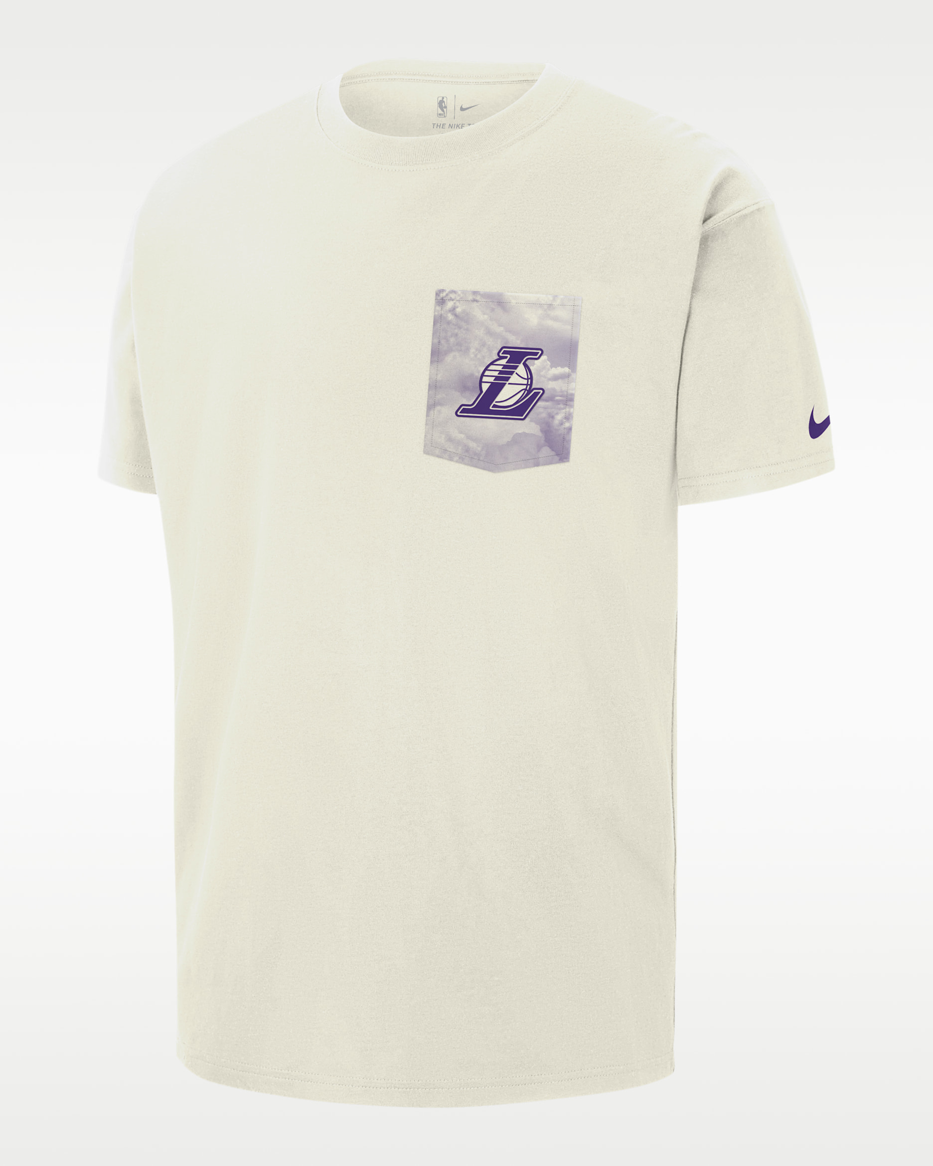 Los Angeles Lakers Courtside Men's Nike NBA Max90 T-Shirt - Sail