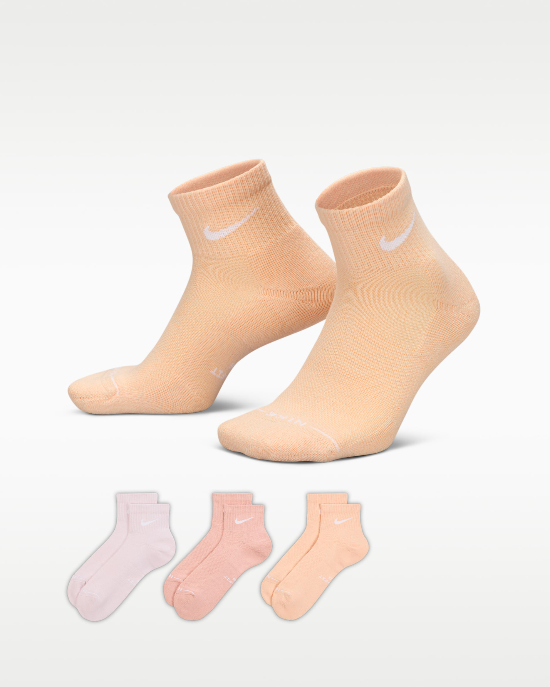 Nike Everyday Elevated Ankle Socks (3 Pairs) - Multi-Color