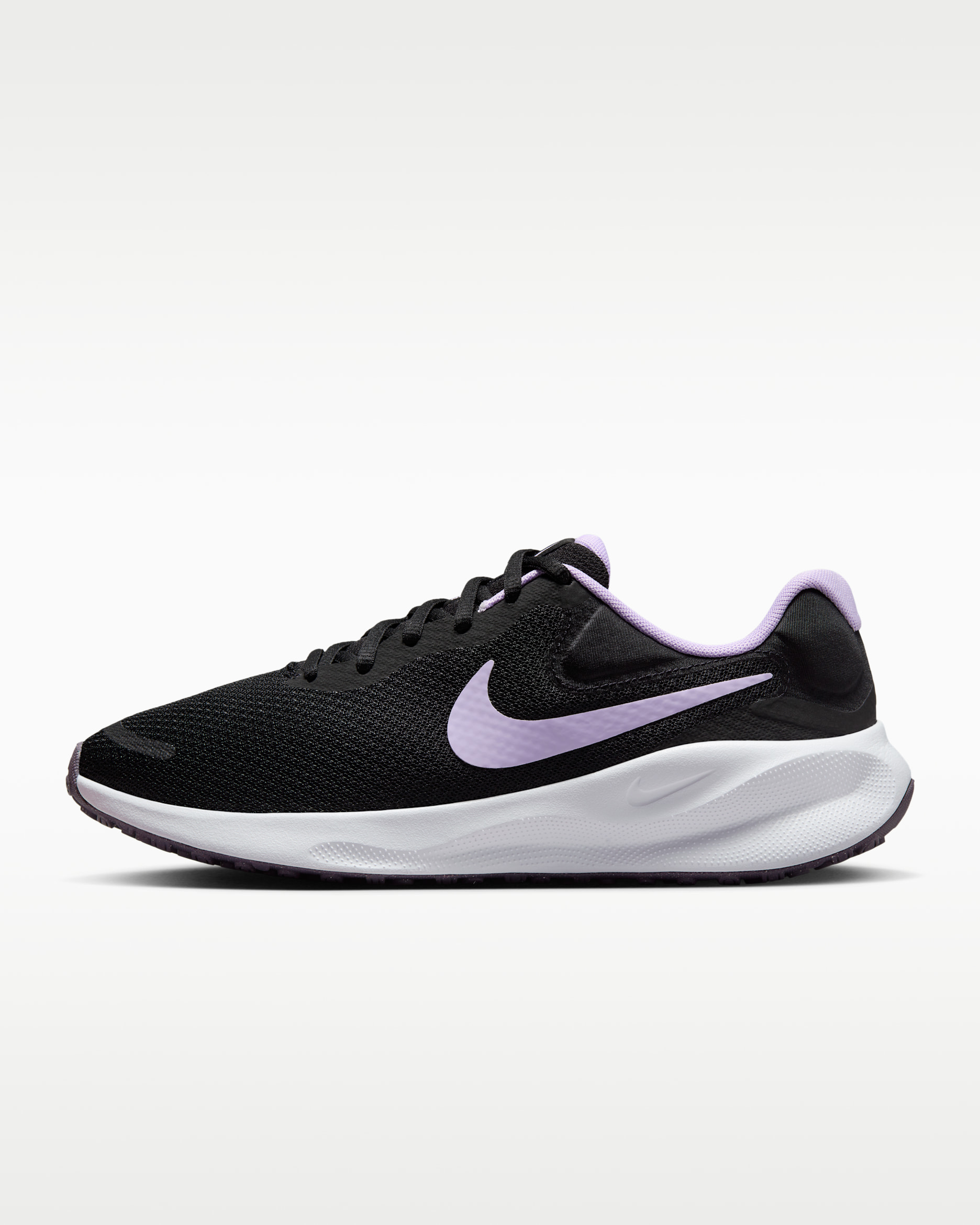 Nike Revolution 7 Women's Road Running Shoes - Black/White/Daybreak/Lilac Bloom