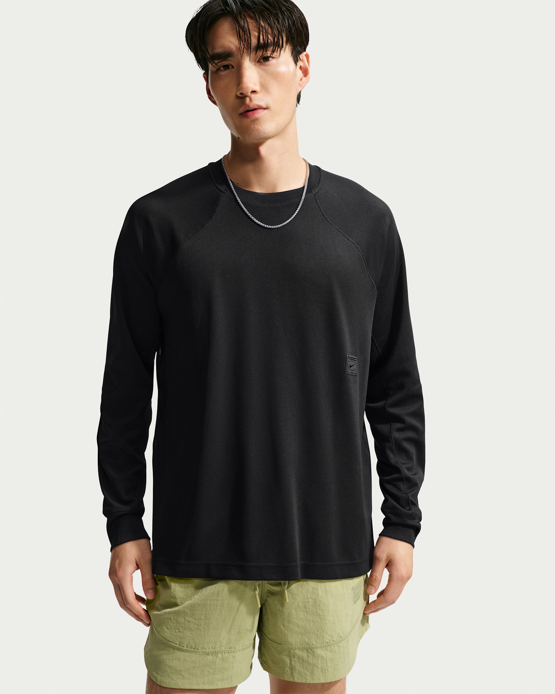 Nike N.A.C. Dri-FIT Uzun Kollu Erkek Üstü - Siyah/Siyah