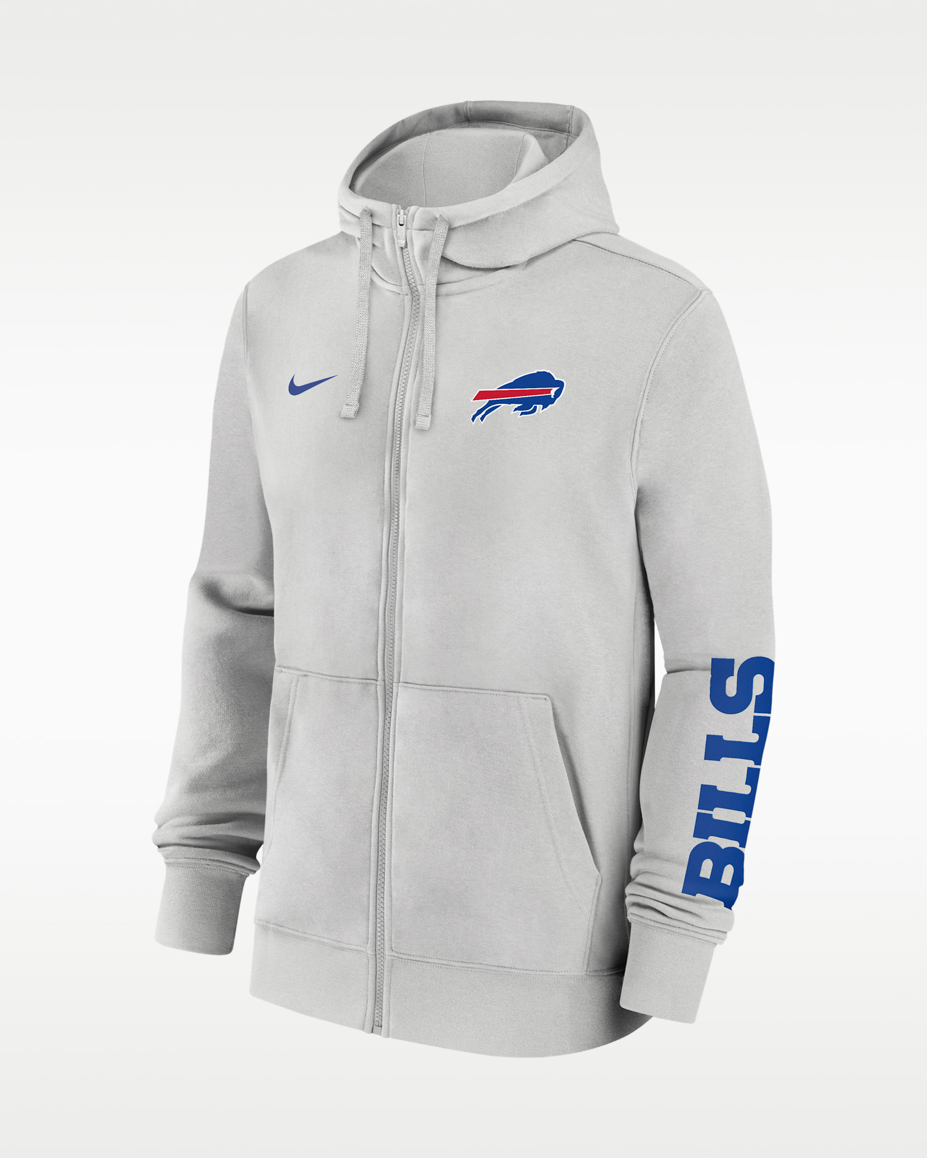Buffalo Bills Club Men's Nike NFL Full-Zip Hoodie - Grey