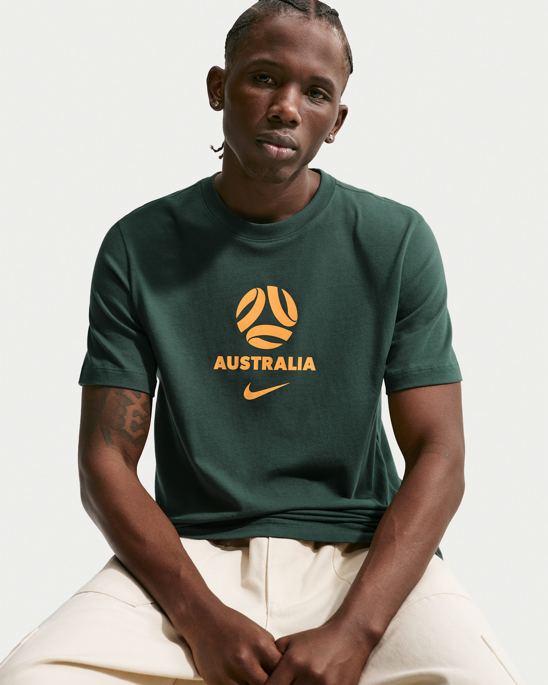 Australia Men's Nike Football T-Shirt - Pro Green