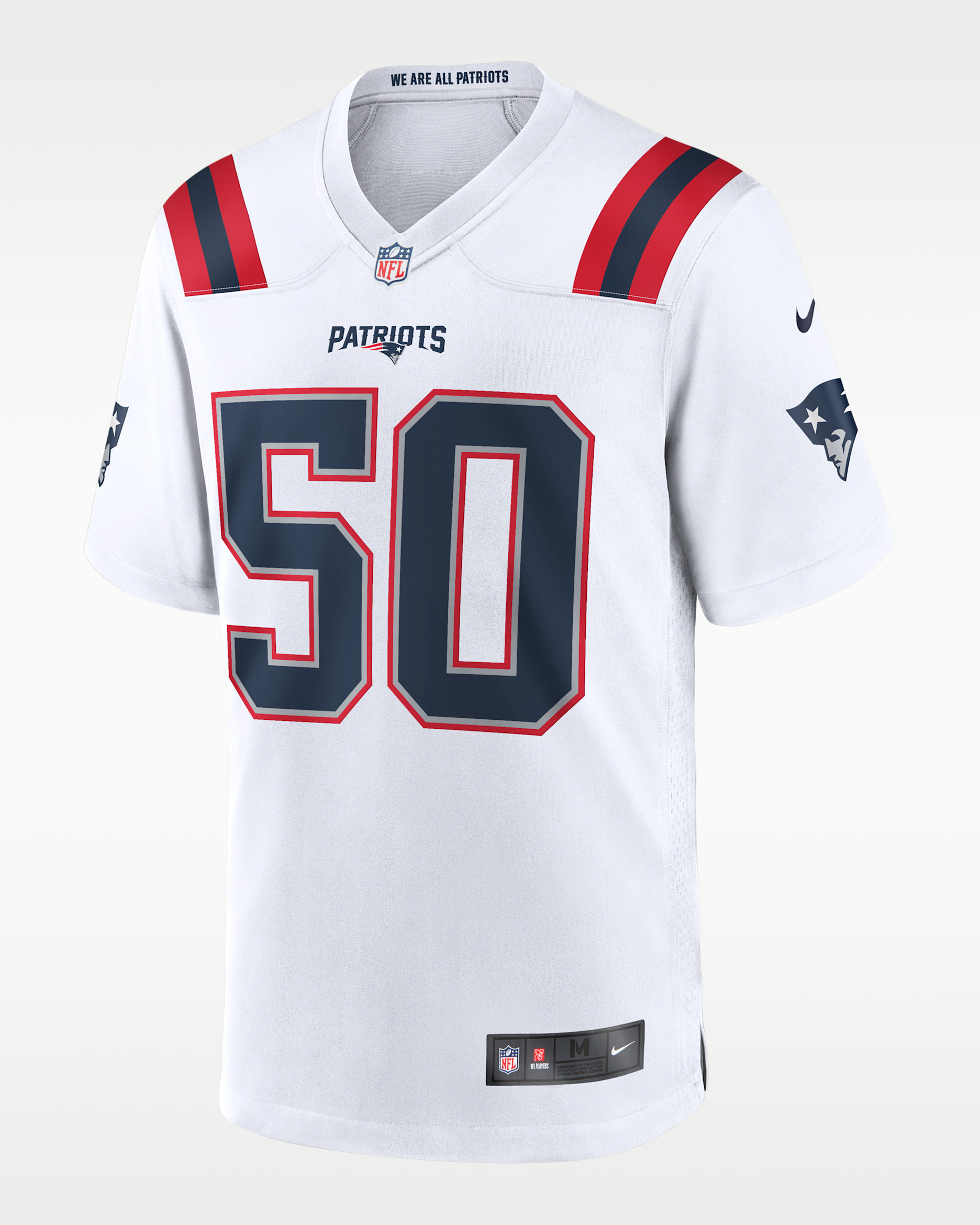 Jersey de juego Nike de la NFL Game para hombre Mike Vrabel New England Patriots Retired - Blanco