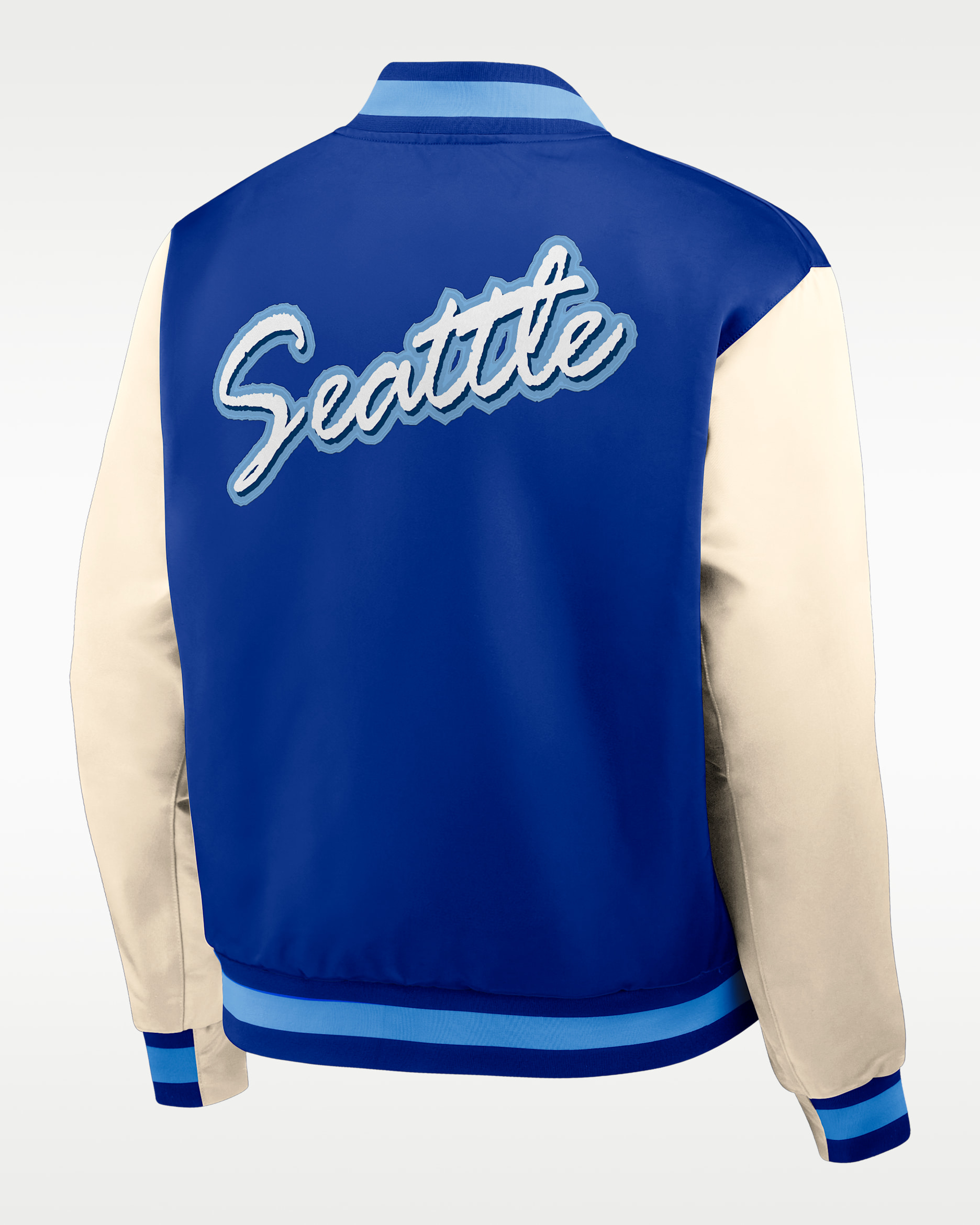 Seattle Seahawks Rewind Legacy Men's Nike NFL Full-Snap Bomber Jacket