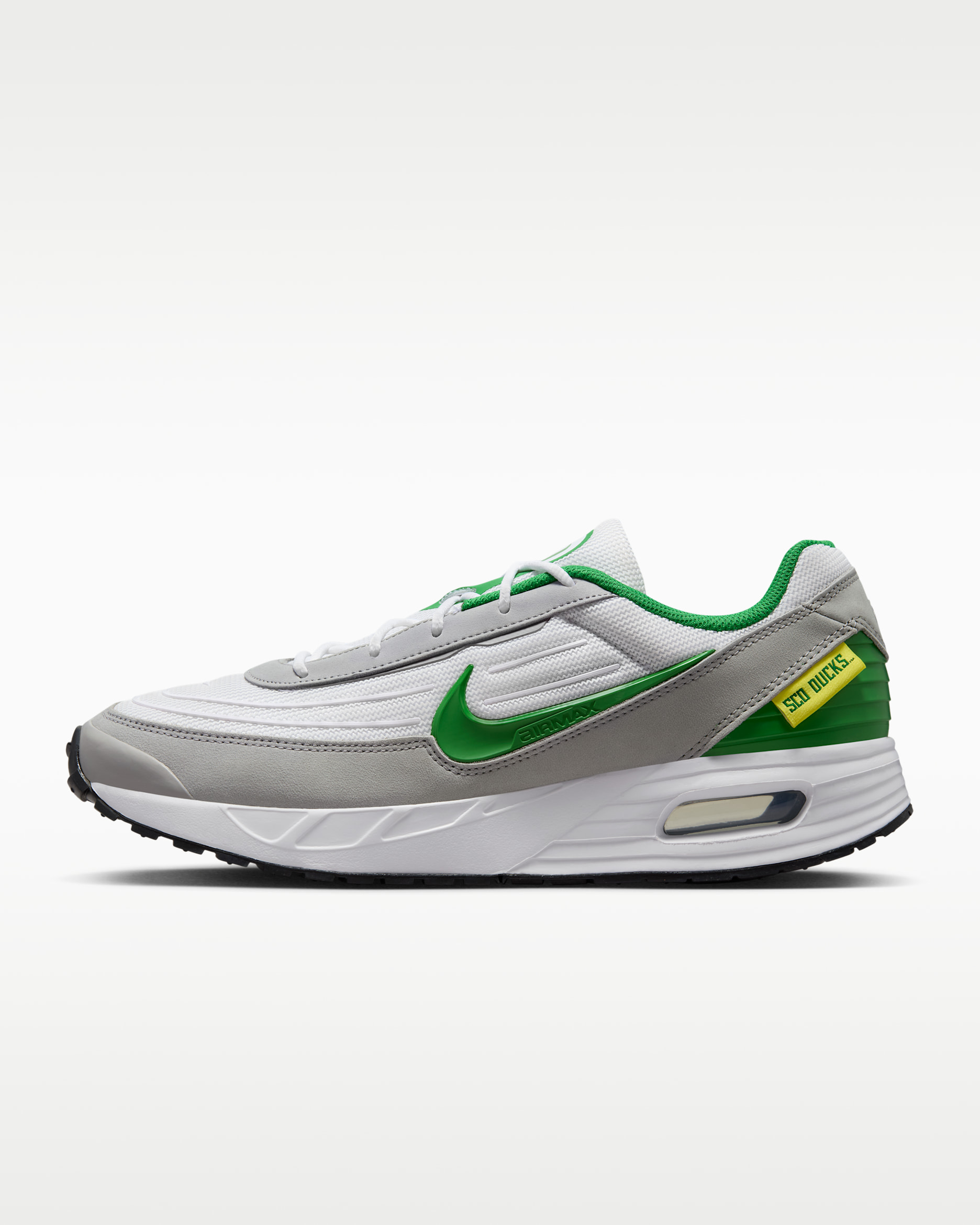 Tenis para hombre Nike College Air Max Verse (Oregon) - Blanco/Gris humo claro/Verde manzana