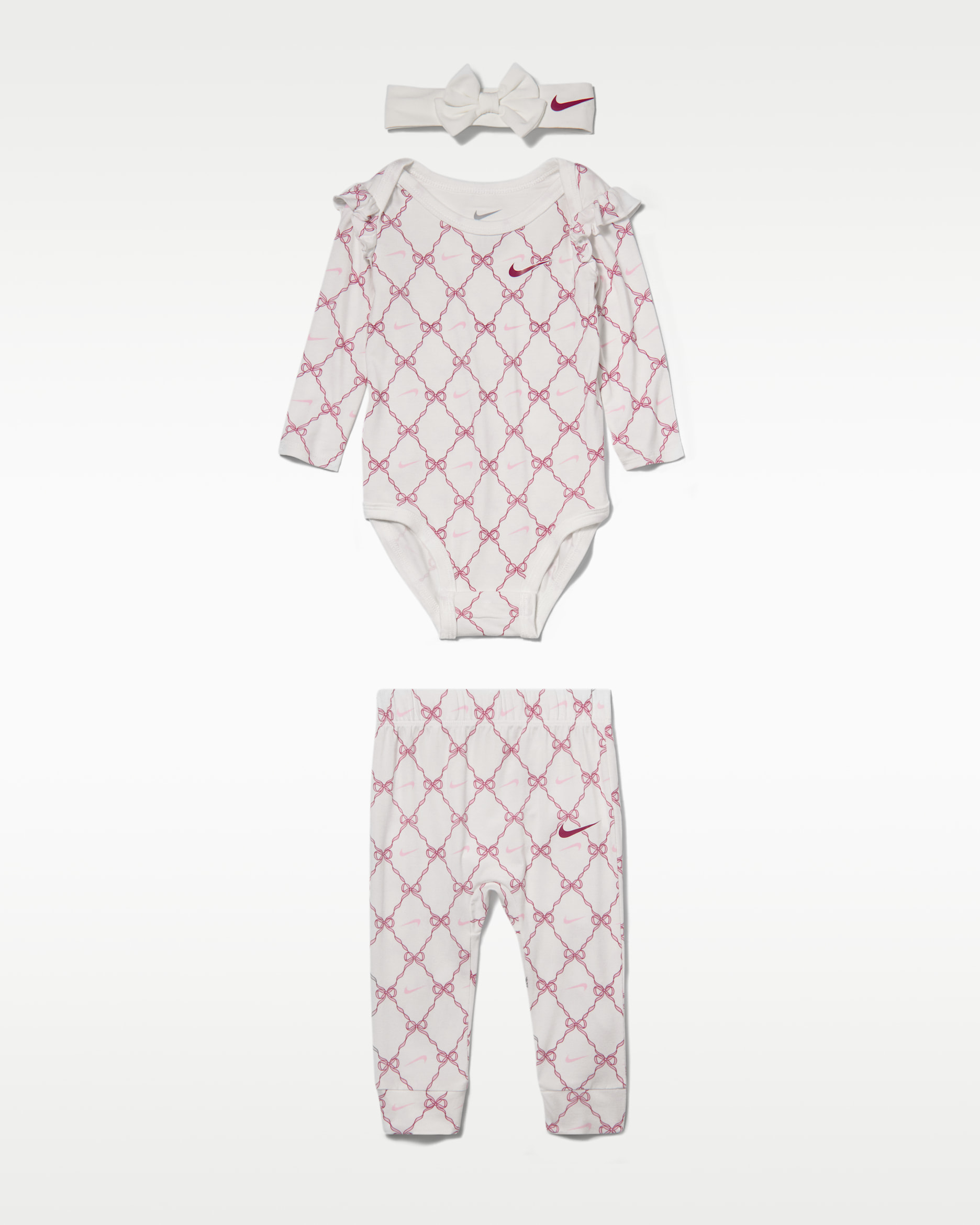 Nike Ready, Set, Grow! Baby (0-9M) 3-Piece Set - Sail/Sweet Beet