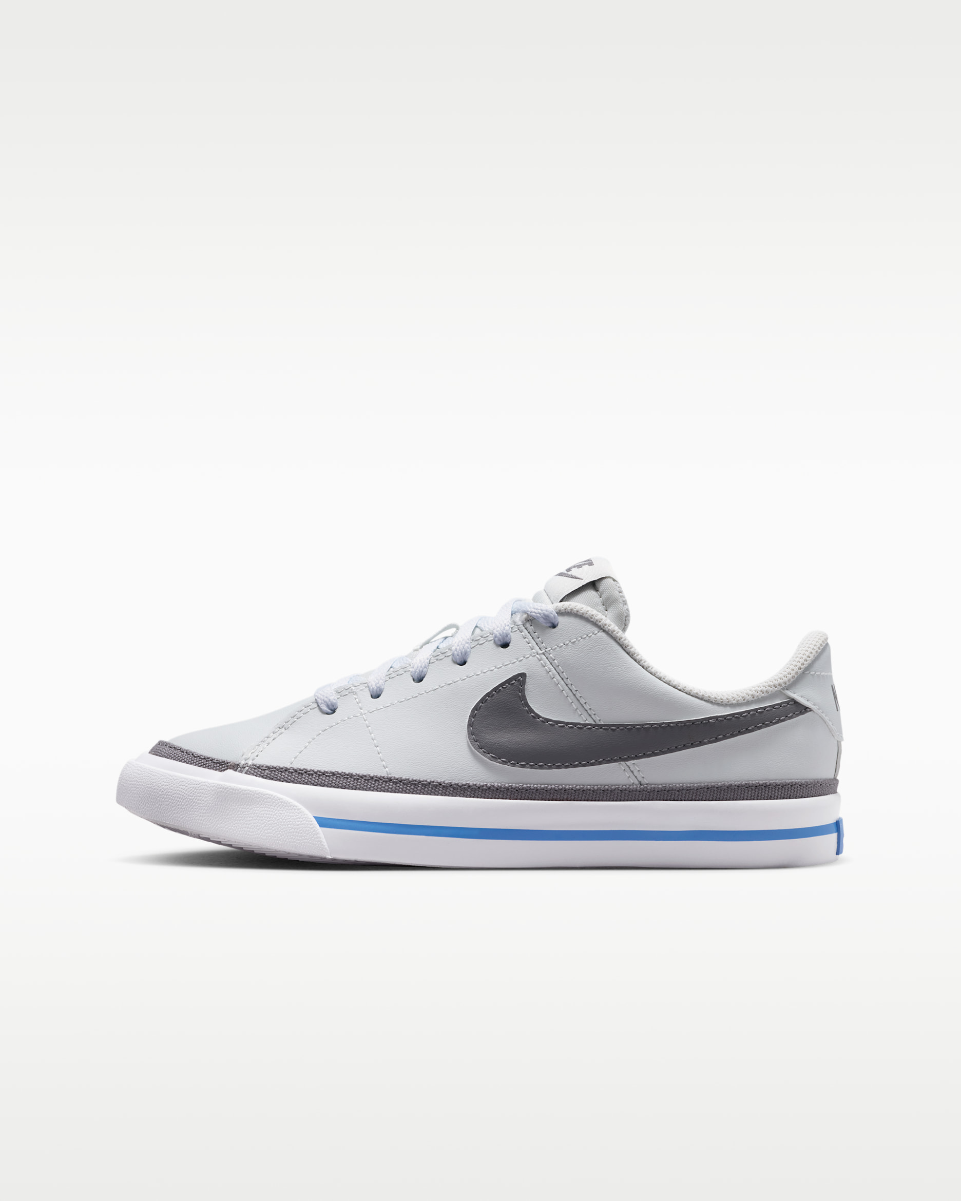 Tenis para niños grandes Nike Court Legacy - Blanco cáscara de huevo/Azul cristal/Blanco/Punta de Lápiz