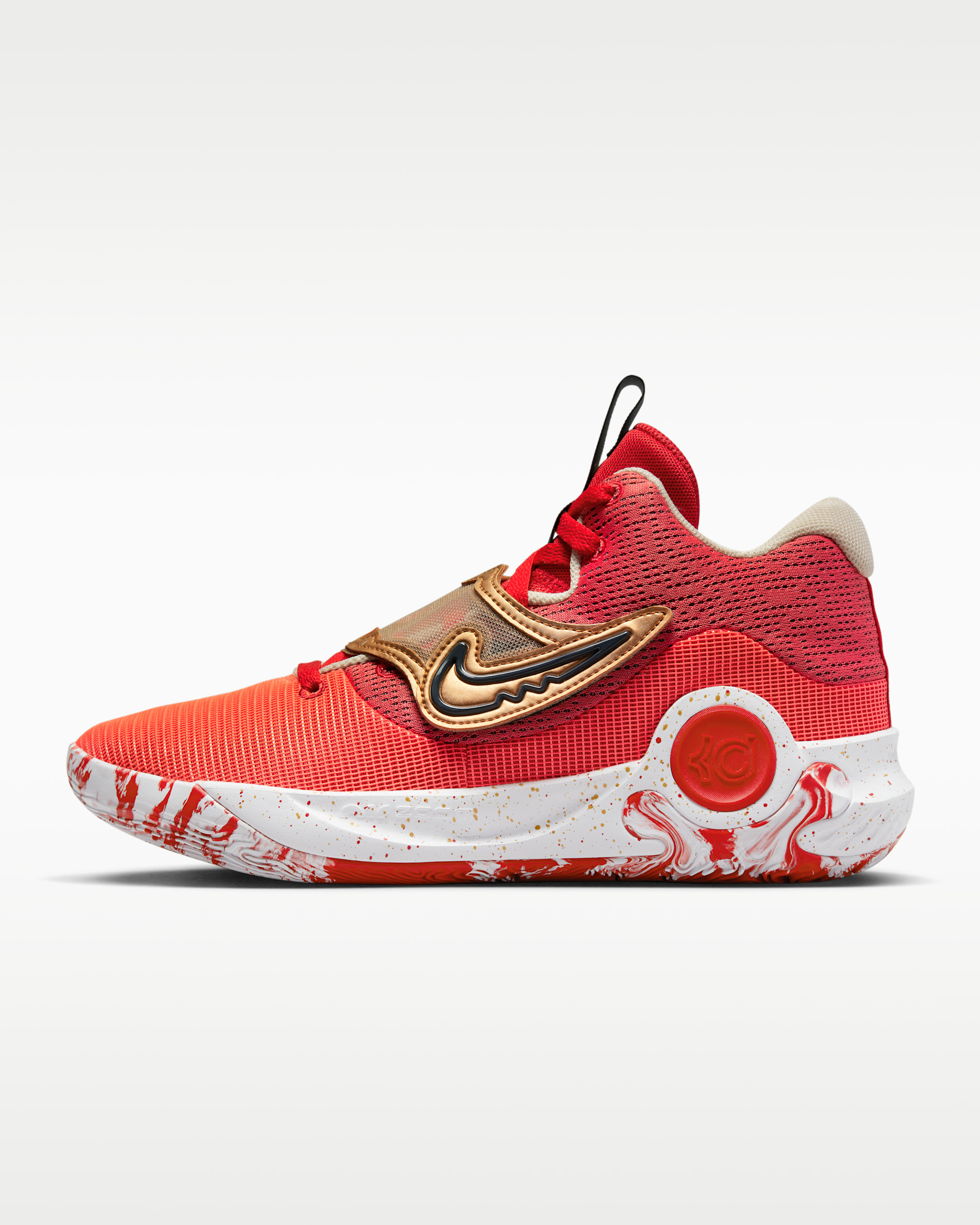 KD Trey 5 X EP Basketball Shoes - University Red/Midnight Navy/Light Orewood Brown/Metallic Gold