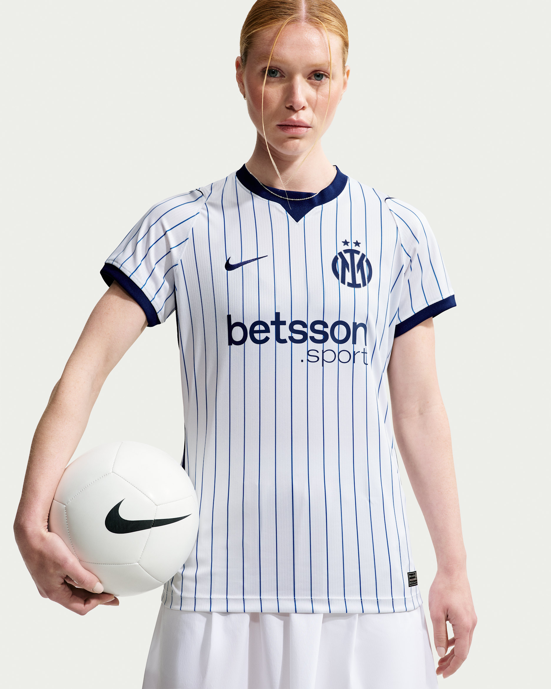 Inter Milan 2026/27 Stadium Away Women's Nike Dri-FIT Football Replica Shirt - White/Blue Void/Blue Void