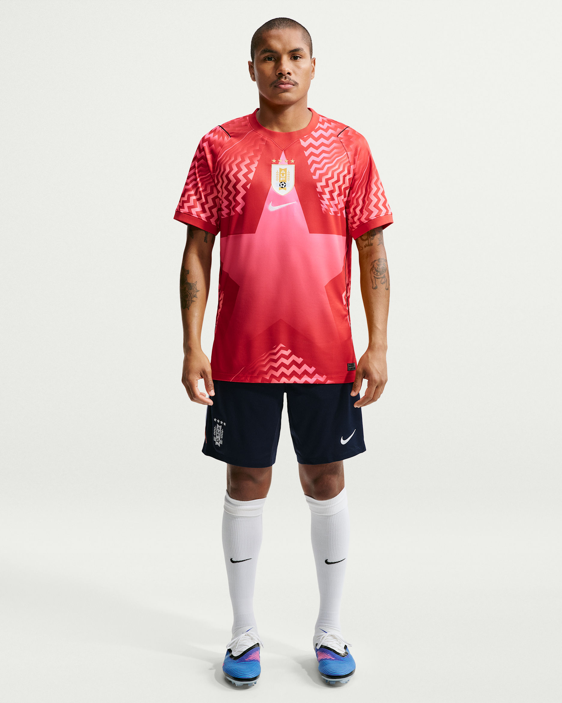 Uruguay Strike Men's Nike Dri-FIT Soccer Knit Shorts - Obsidian/Royal Tint/White