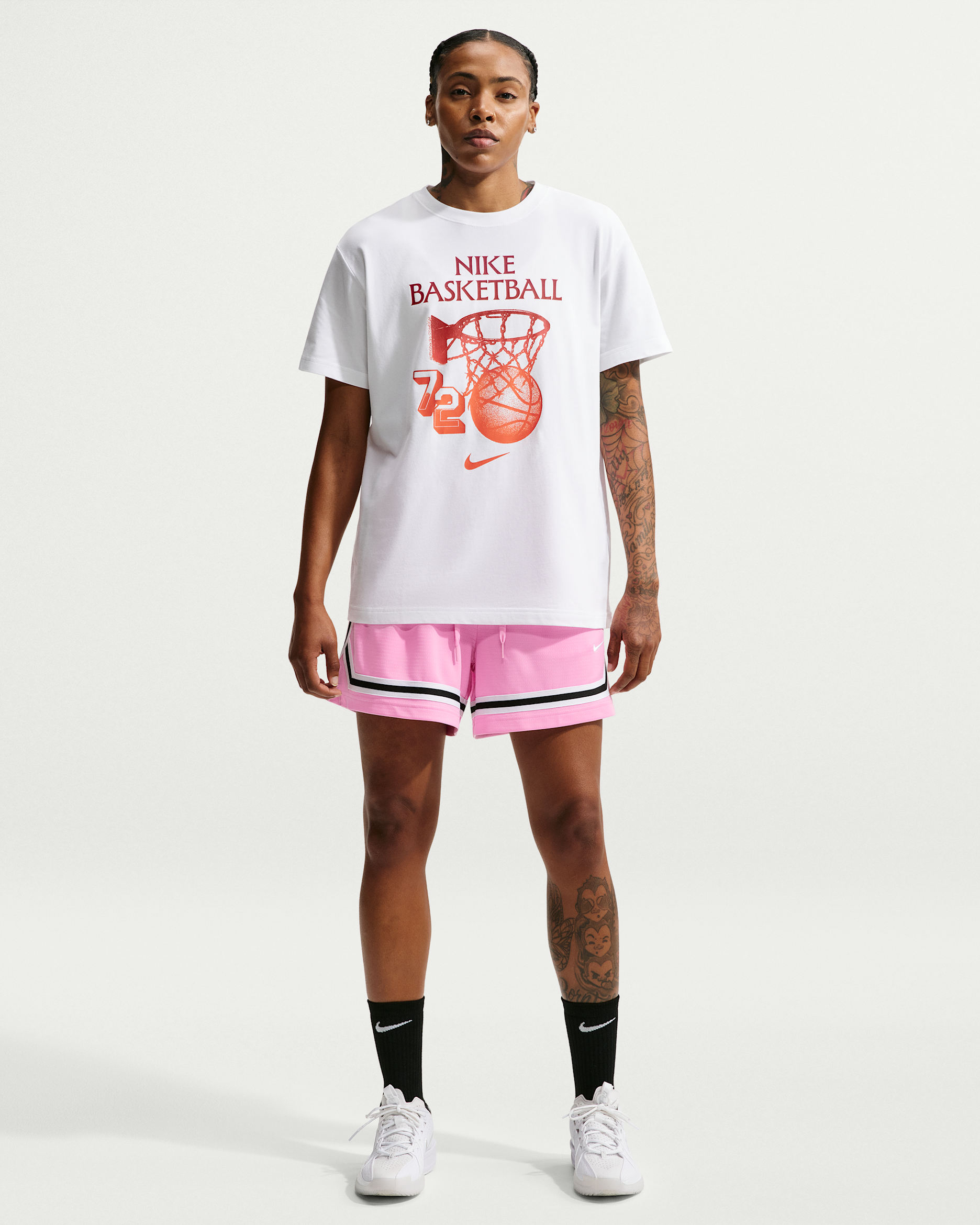 Nike Crossover Women's Dri-FIT 5" Basketball Shorts - Pink Rise/Black/White