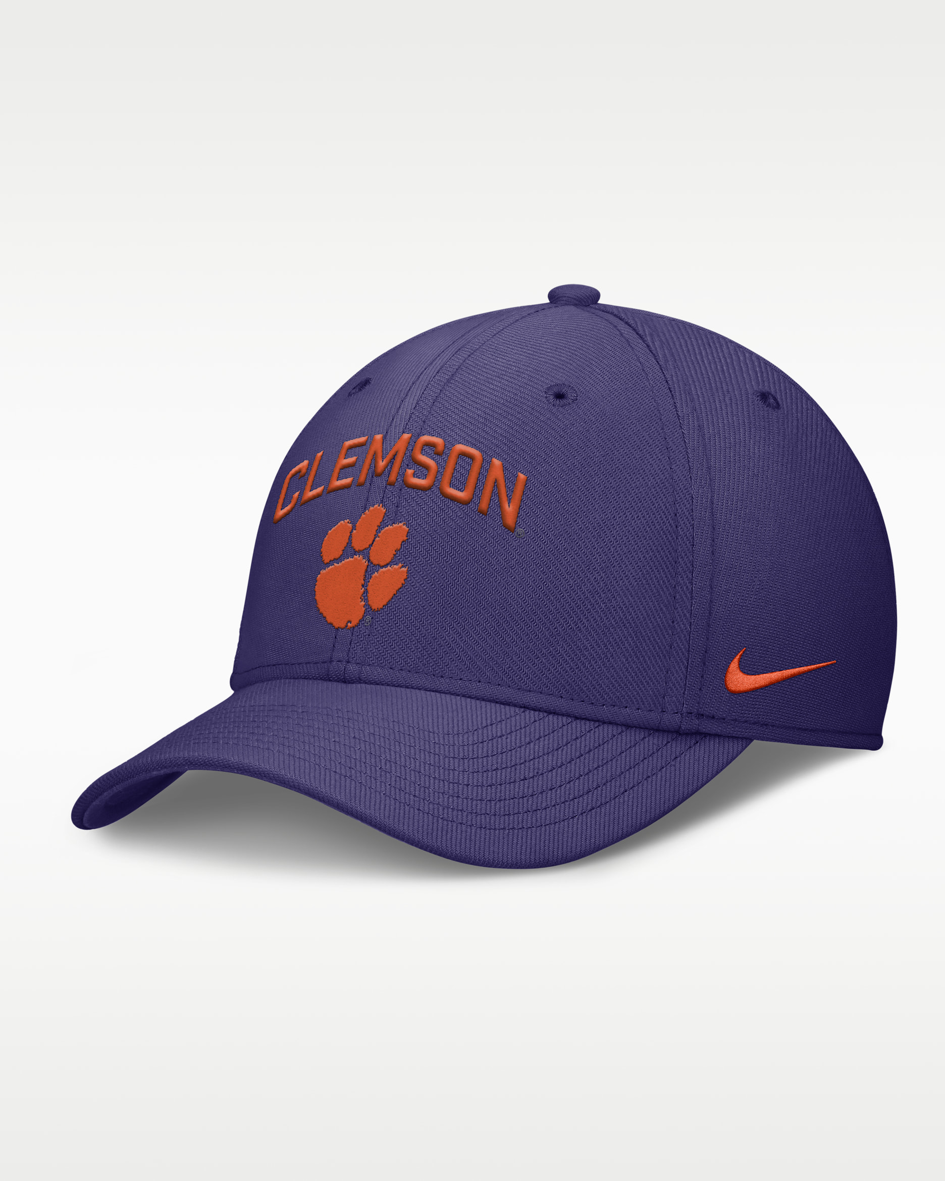 Clemson On-Field Rise Swoosh Men's Nike Dri-FIT College Hat - Purple