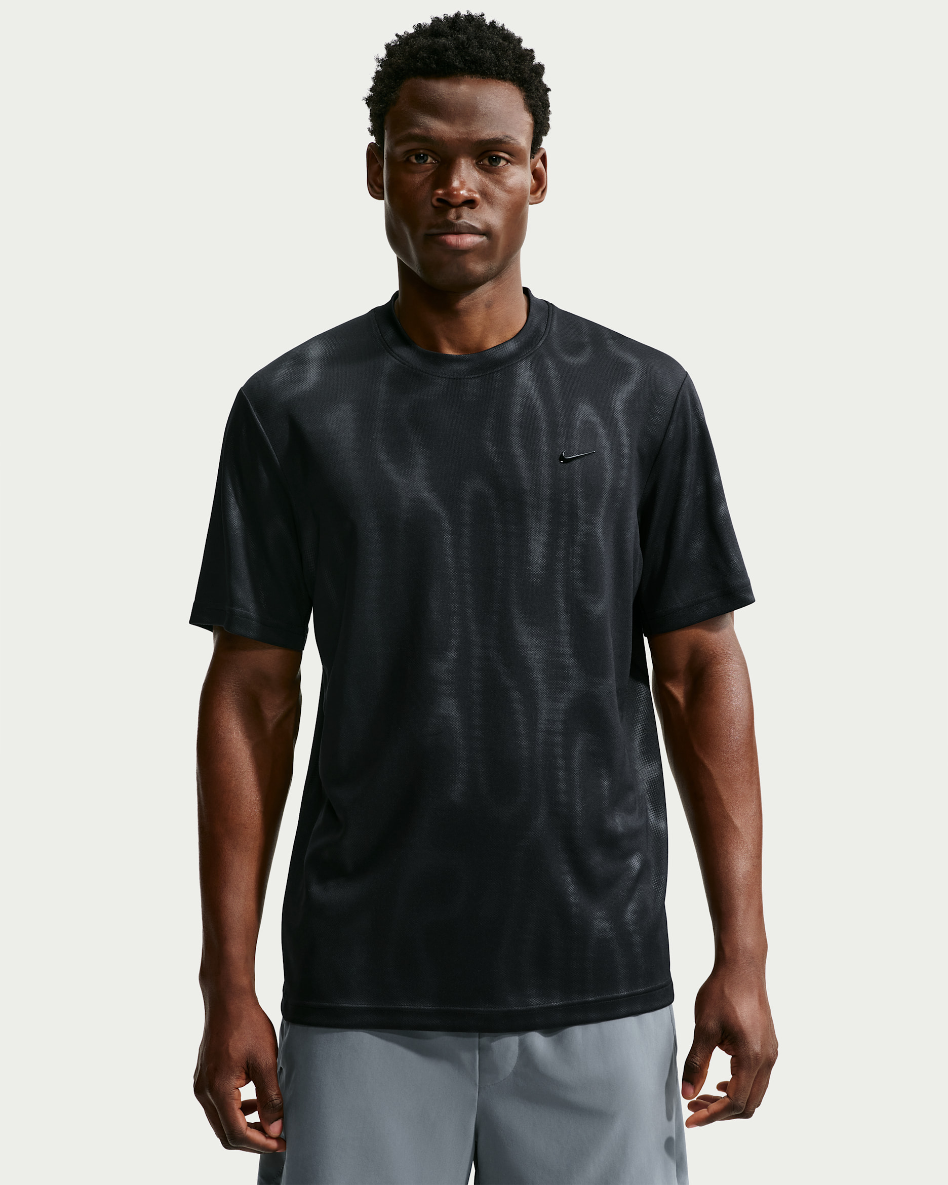 Haut de training à manches courtes Dri-FIT Nike N.A.C. Primary pour homme - Noir/Noir