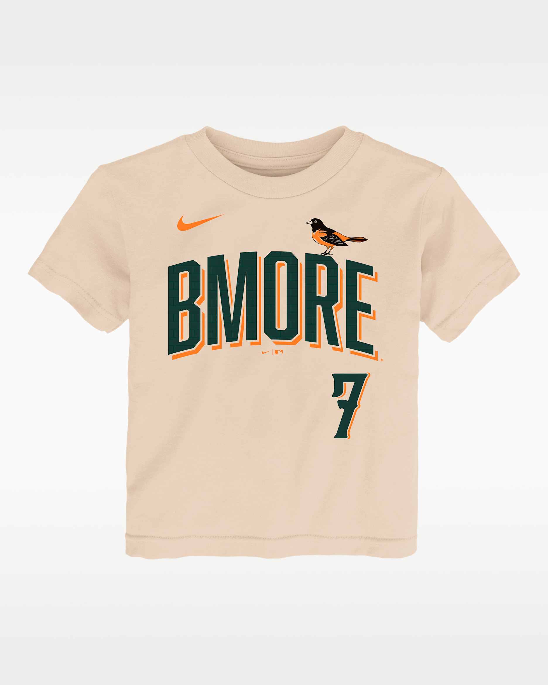 Jackson Holliday Baltimore Orioles City Connect Toddler Nike MLB T-Shirt - Natural