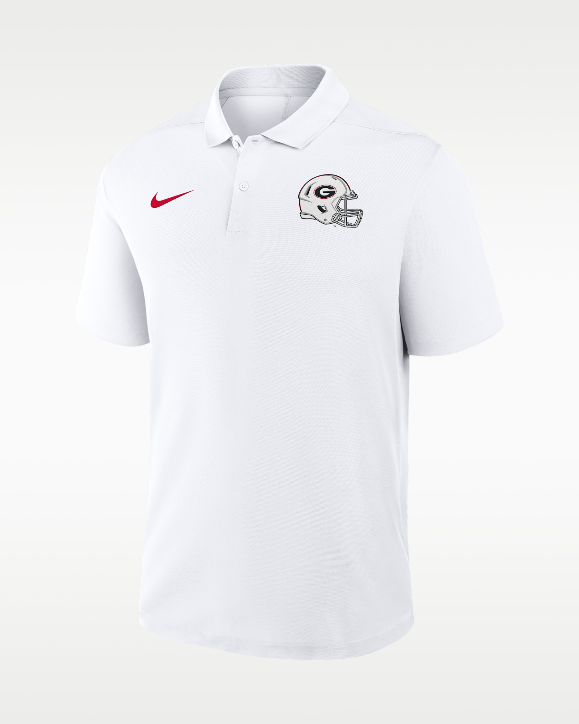Polo universitaria Nike Dri-FIT para hombre Georgia 2026 White Out Victory - Blanco