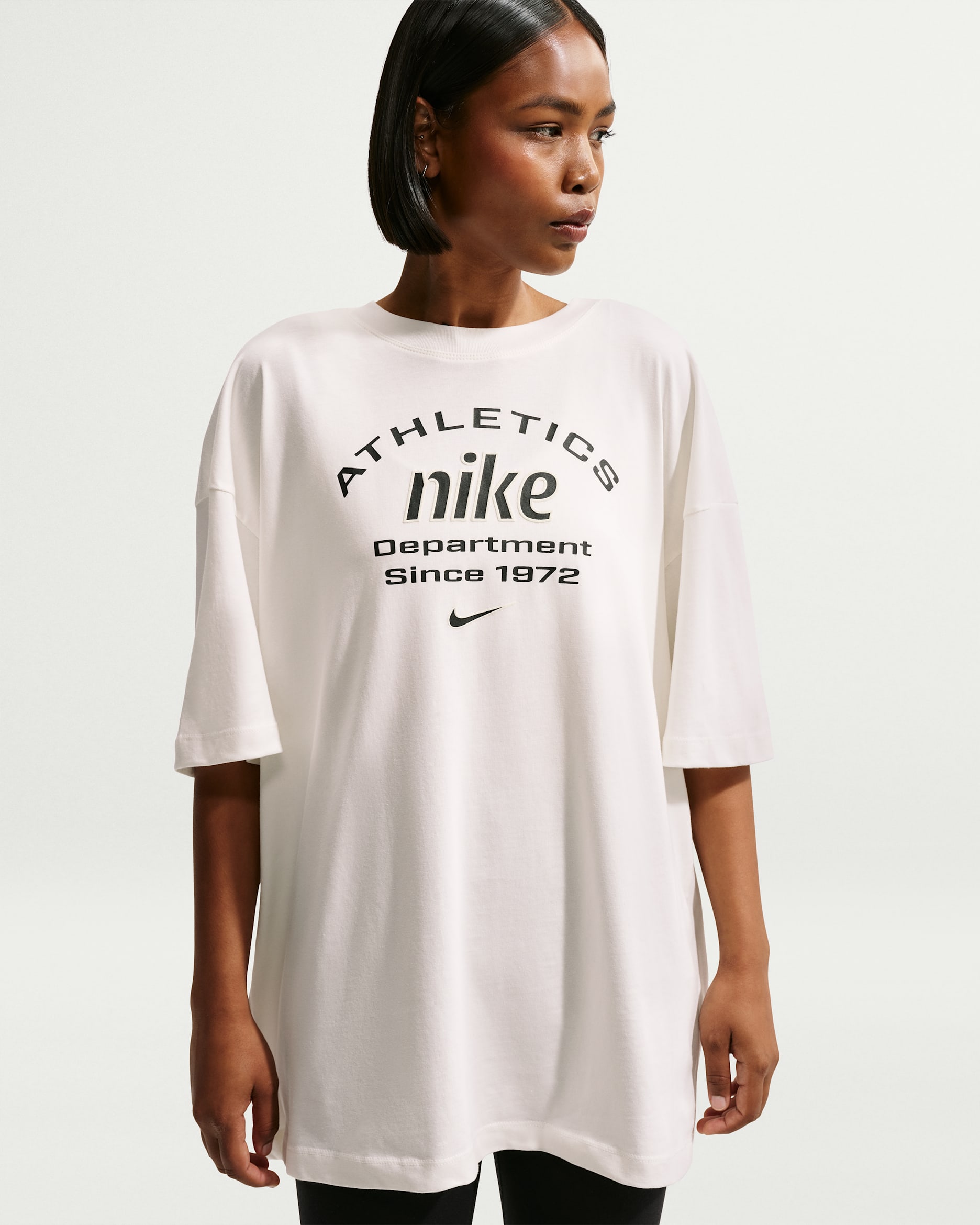 Nike Sportswear ekstra stor T-skjorte til dame - Sail/Svart