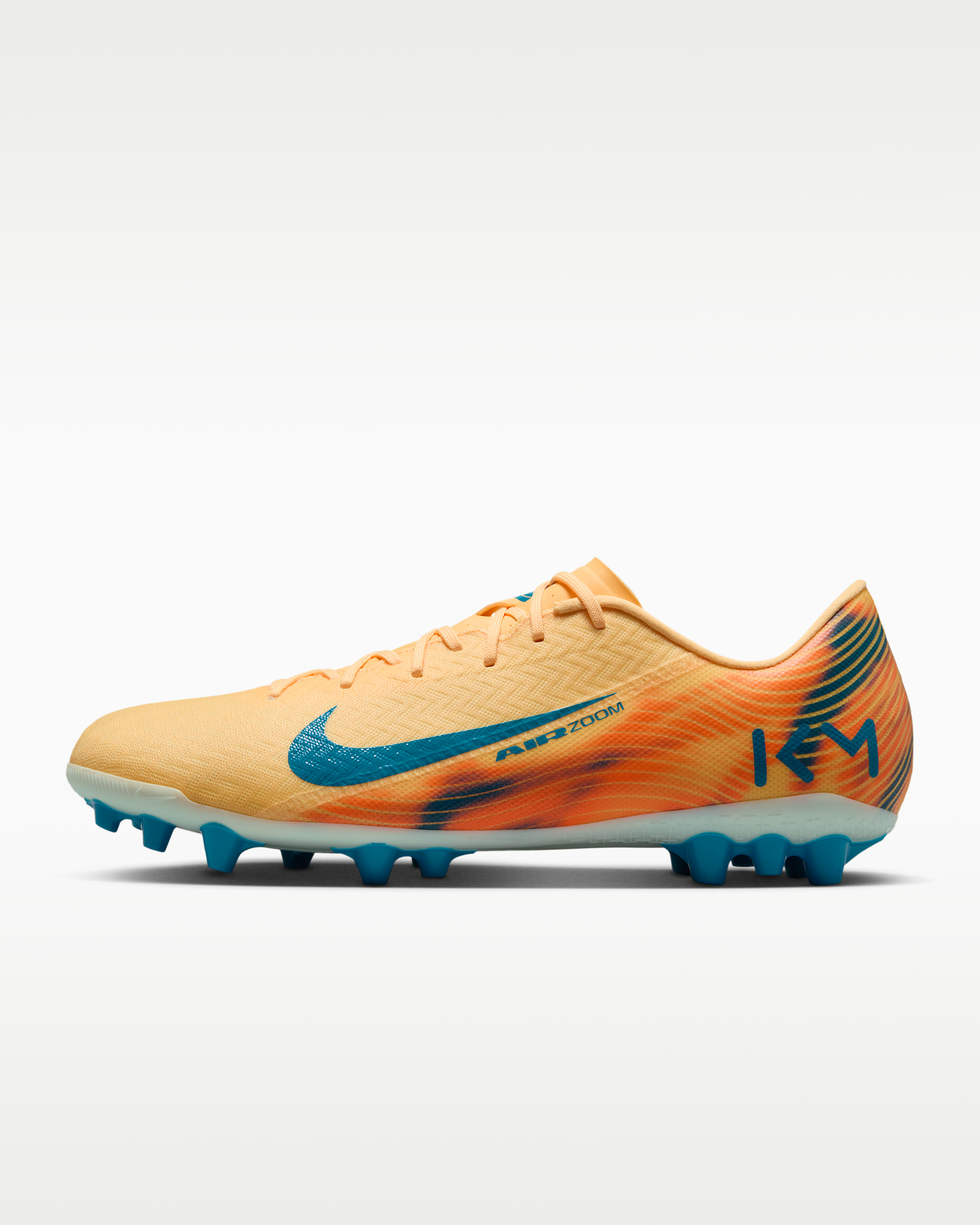 Nike Mercurial Vapor 16 Academy 'Kylian Mbappé' AG Low-Top Football Boot - Melon Tint/Igloo/Neo Turquoise