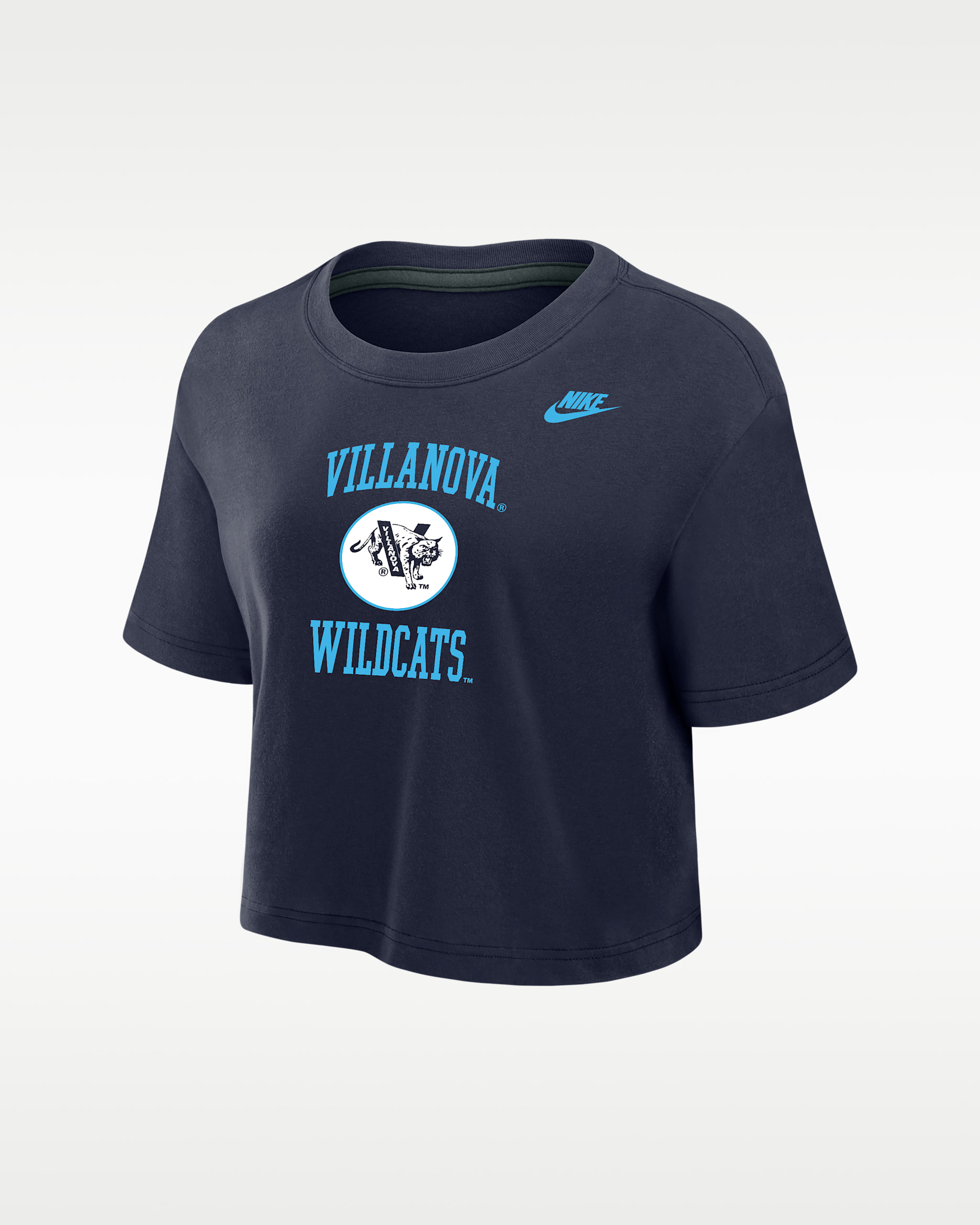Villanova Wildcats Women's Nike Dri-FIT Cropped T-Shirt - College Navy