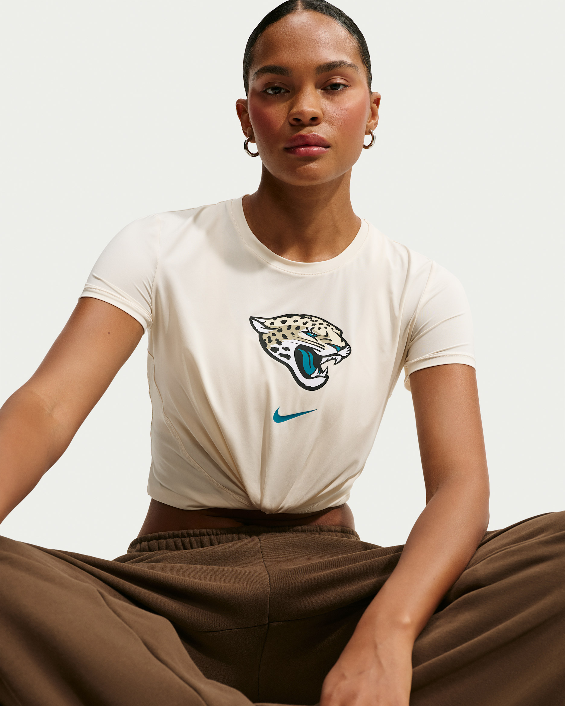 Jacksonville Jaguars Rivalries Collection One Classic Twist Women's Nike Dri-FIT NFL T-Shirt - Natural