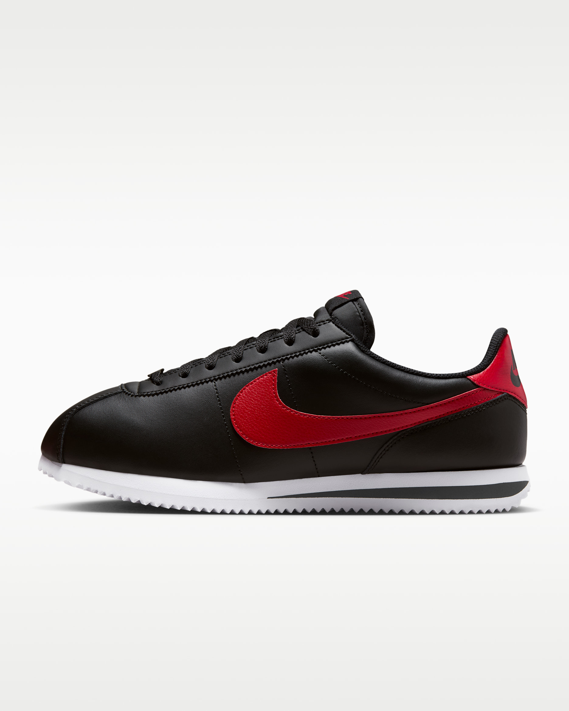 Nike Cortez Leather Men's Shoes - Black/White/Anthracite/Gym Red