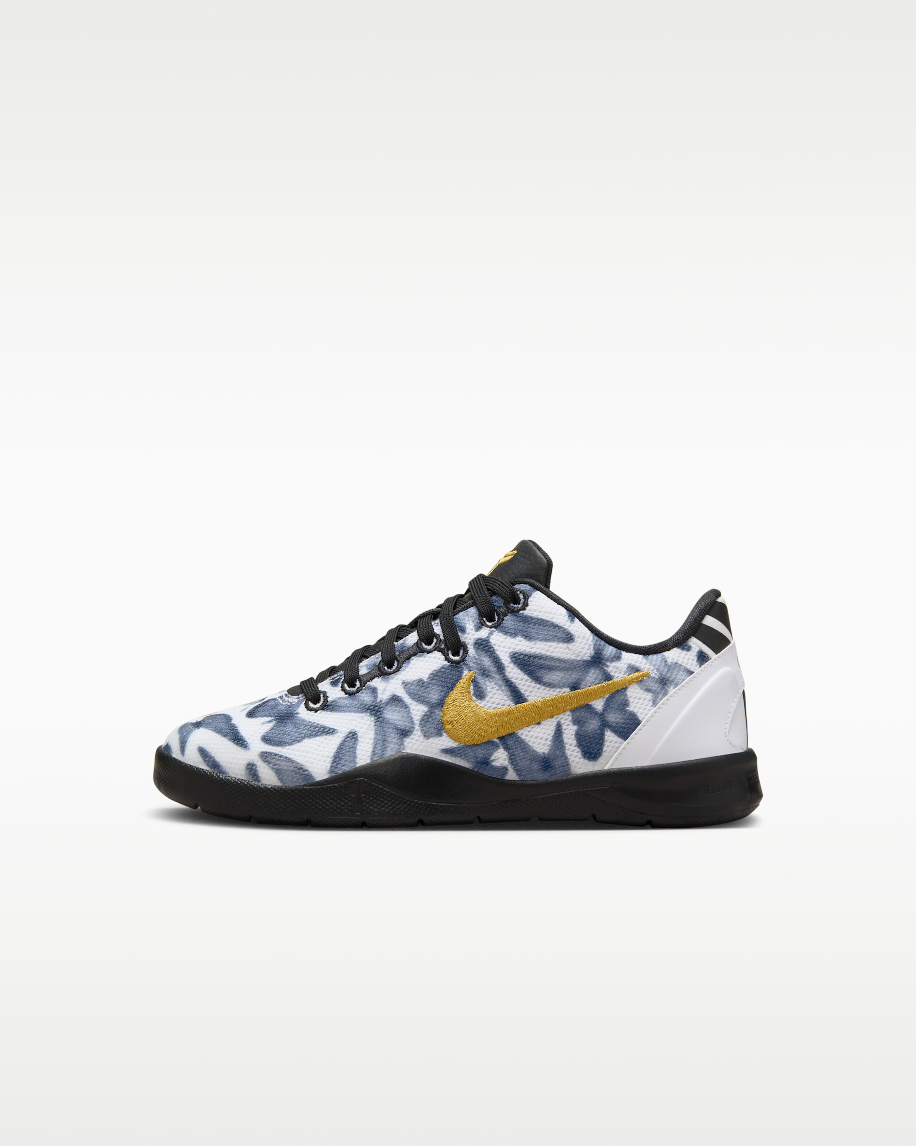 Kobe VIII Little Kids' Shoes - White/Black/Metallic Gold