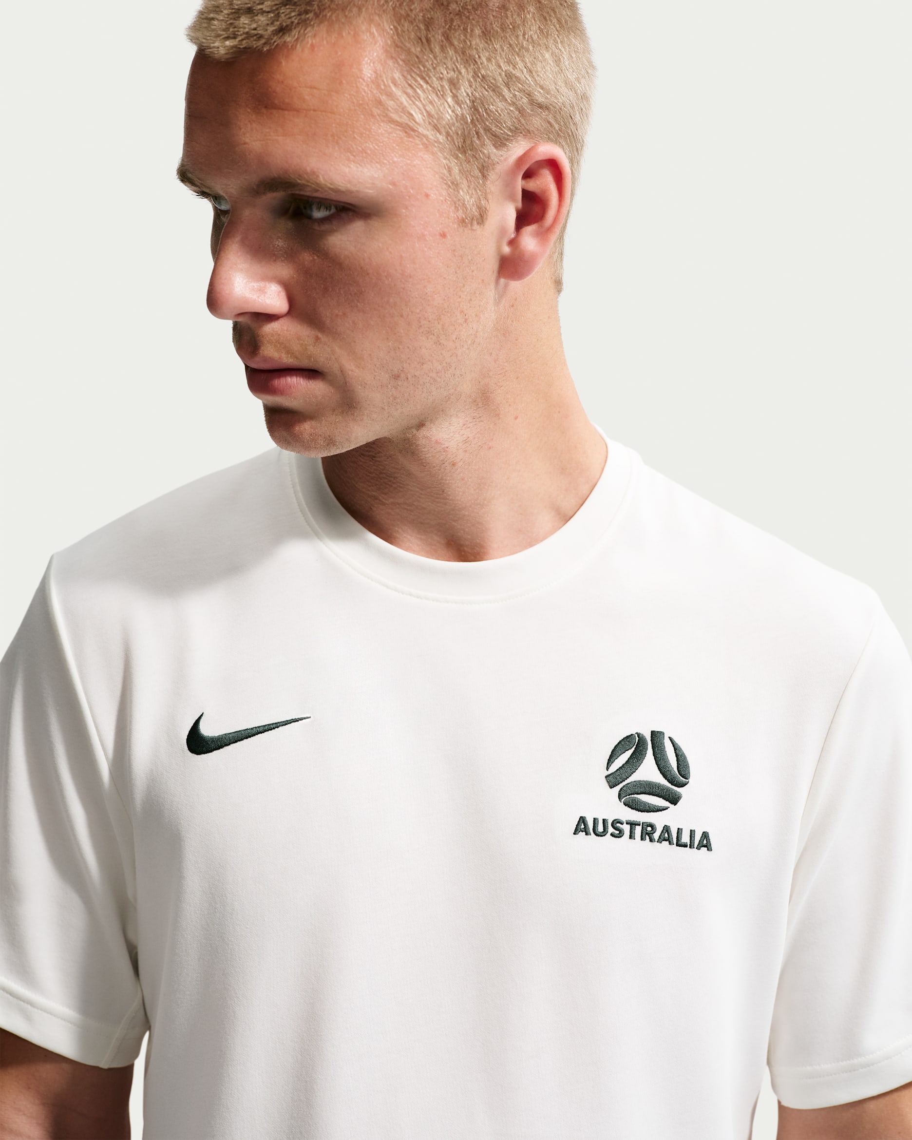 Australia Primary Men's Nike Dri-FIT Football T-Shirt - Sail/Sail/Midnight Spruce