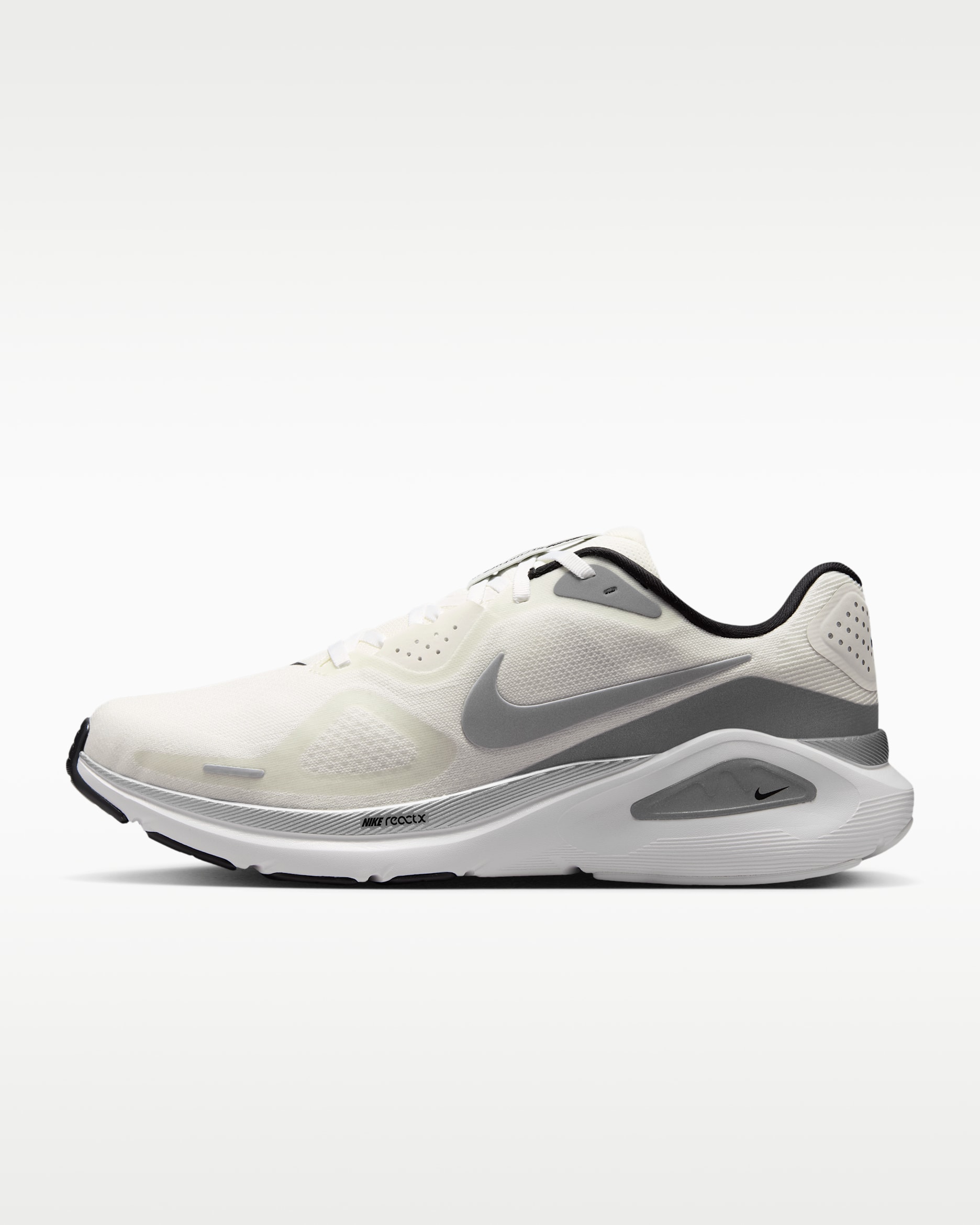 Tenis de correr en pavimento para hombre Nike Structure 26 - Blanco cumbre/Negro/Blanco/Plata metalizado