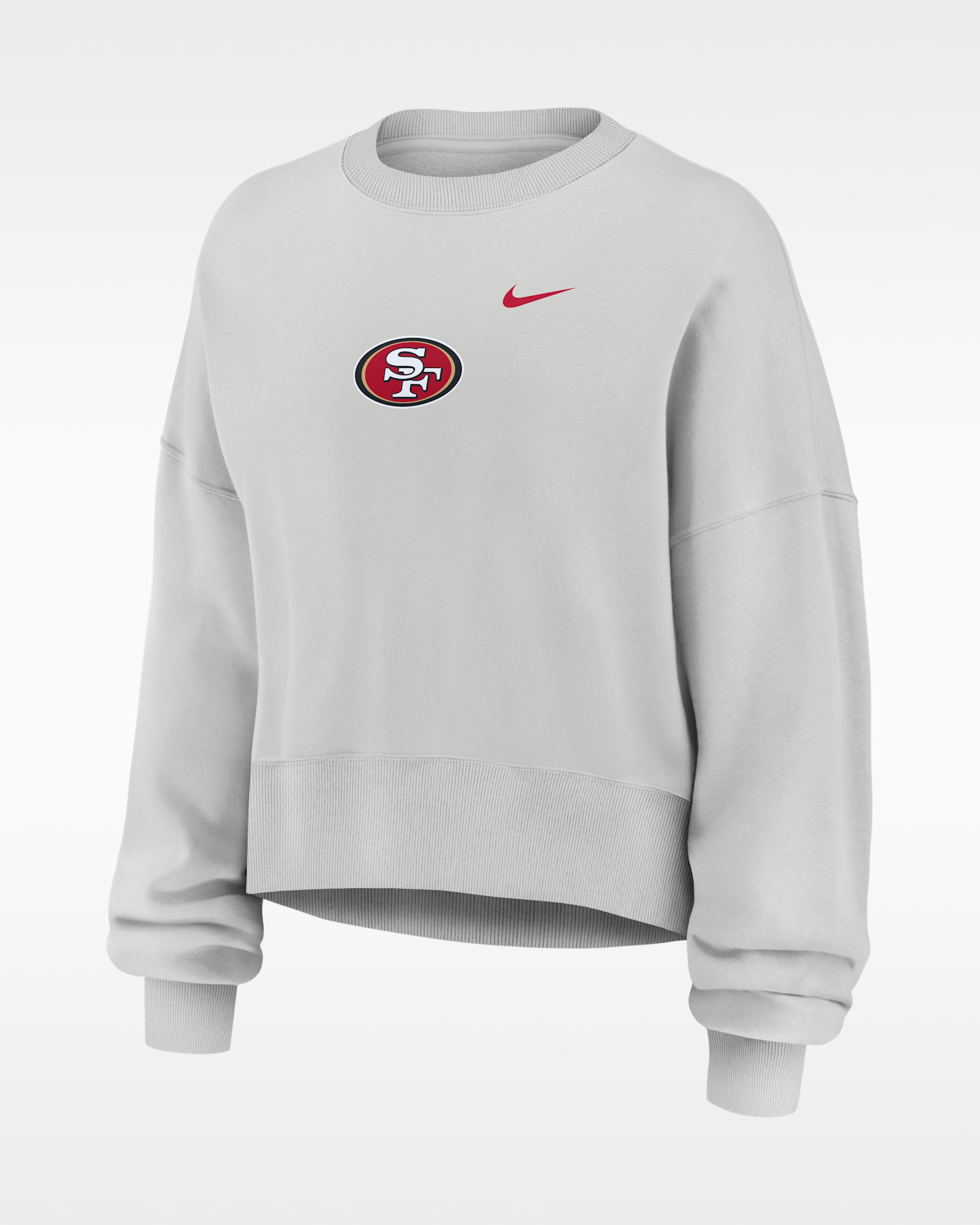 San Francisco 49ers Primetime Phoenix Women's Nike NFL Oversized Pullover Crew - Grey