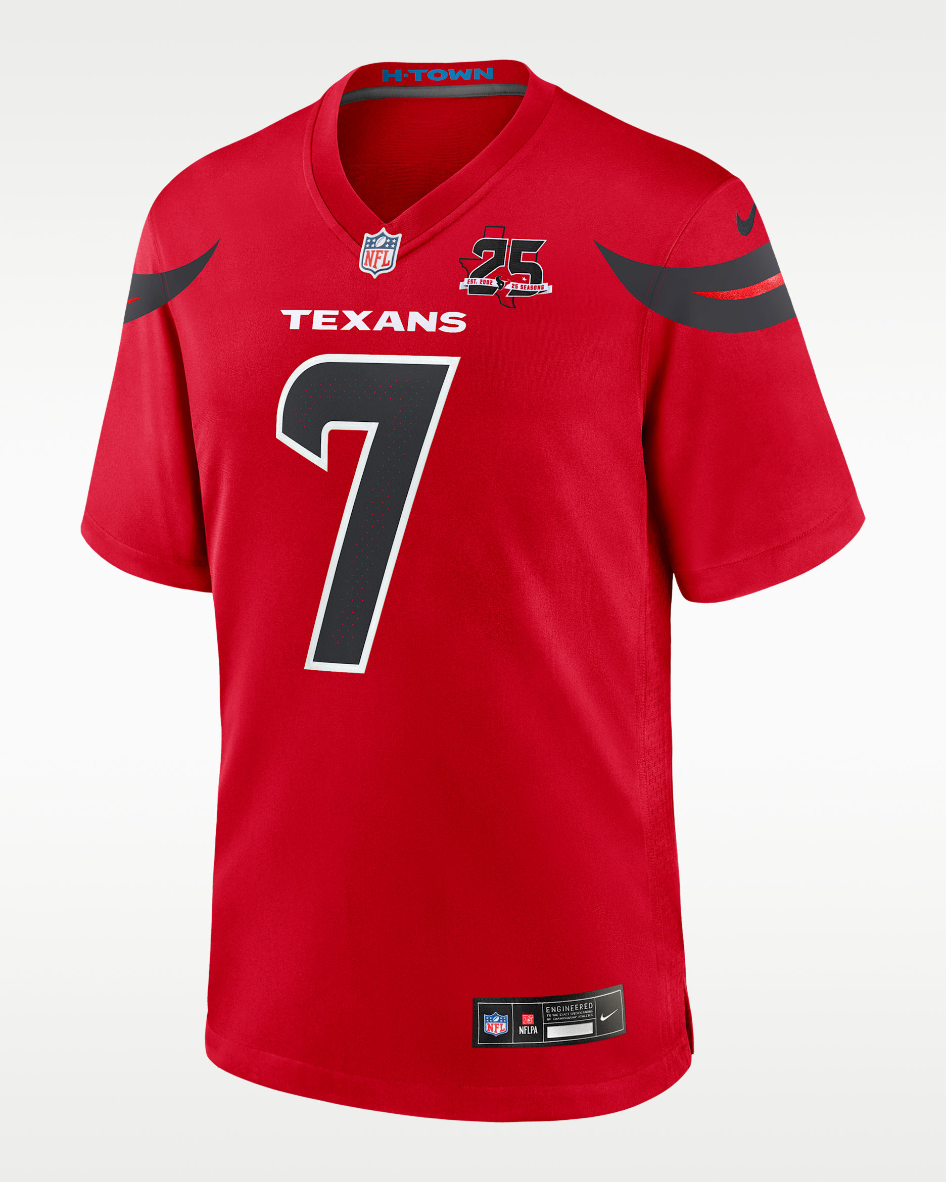 C.J. Stroud Houston Texans 25th Season Men's Nike NFL Game Jersey - Red