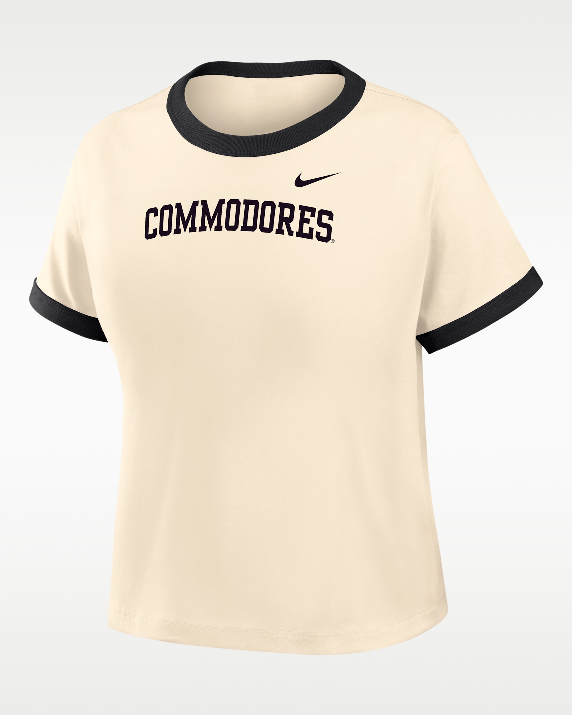Playera Ringer para mujer Nike College (Illinois) - Natural/Negro