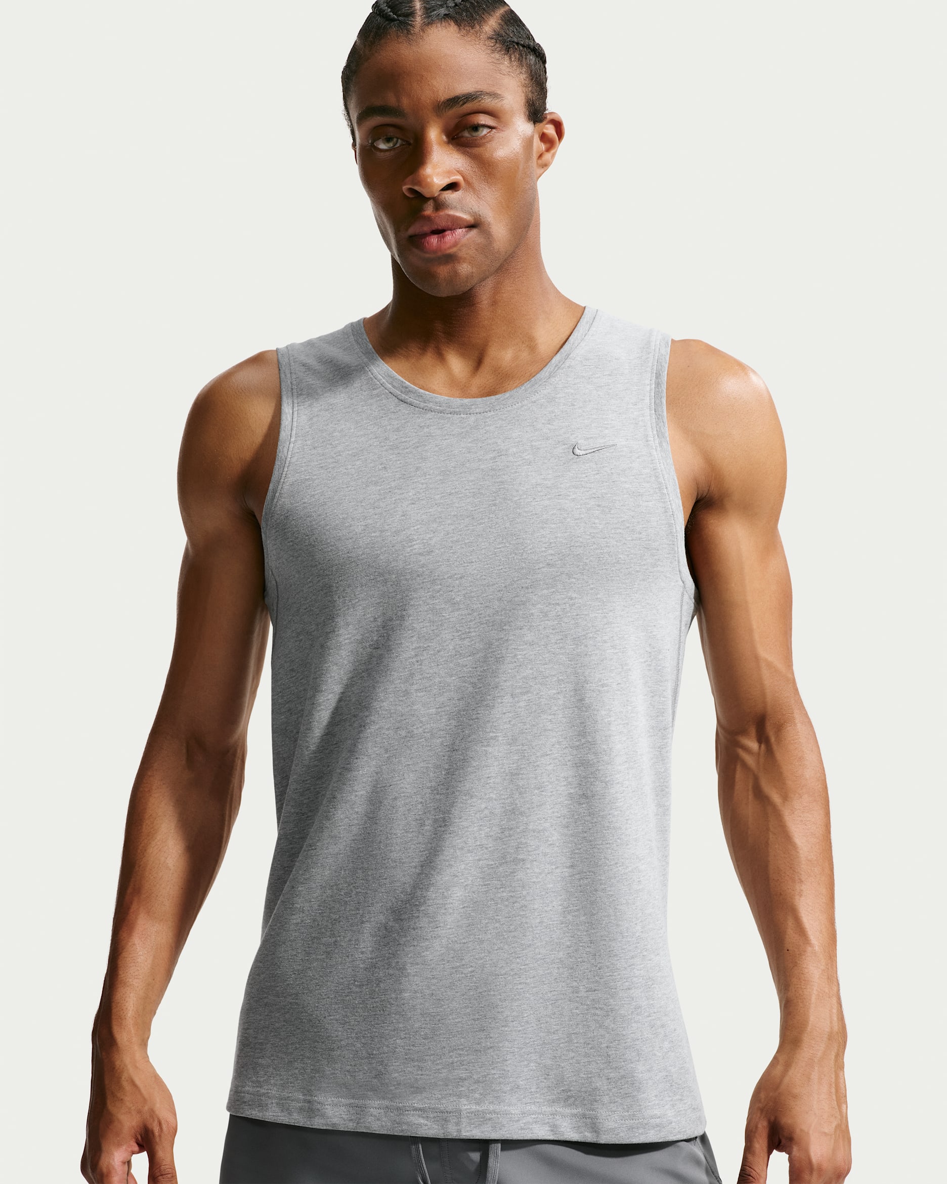 Nike Primary Men's Dri-FIT Versatile Tank - Dark Grey Heather/Heather/Smoke Grey