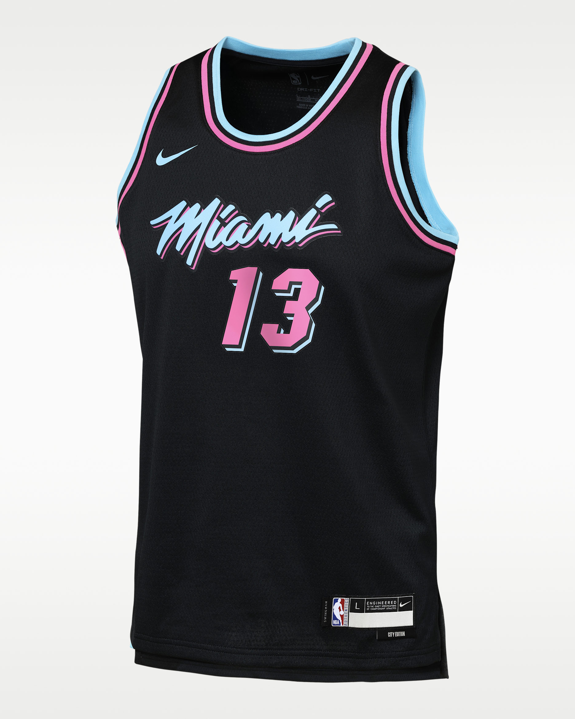 Maillot Nike NBA Swingman LeBron James Los Angeles Lakers City Edition pour ado - Noir