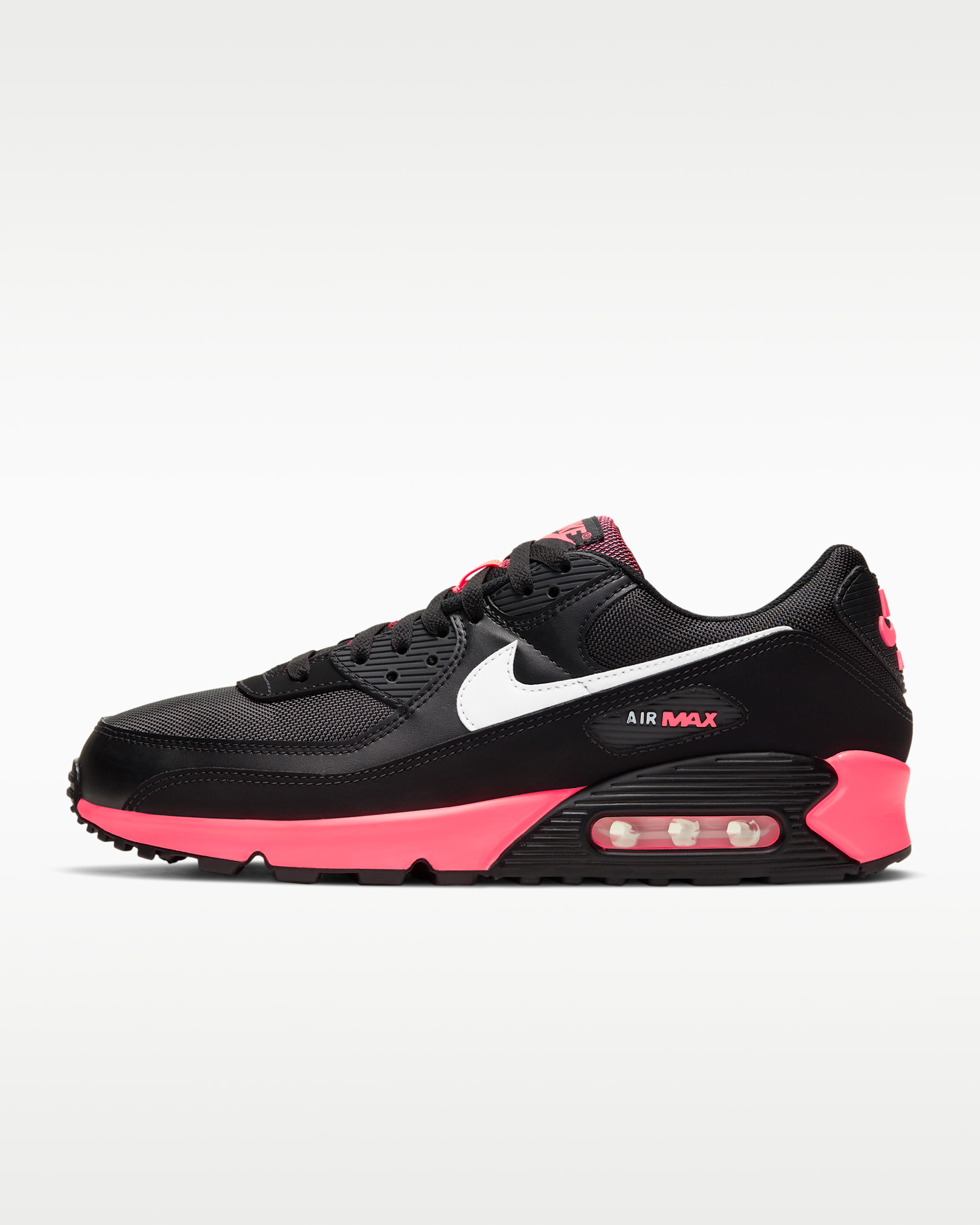 Calzado para hombre Nike Air Max 90 - Negro/Rosa carrera/Blanco
