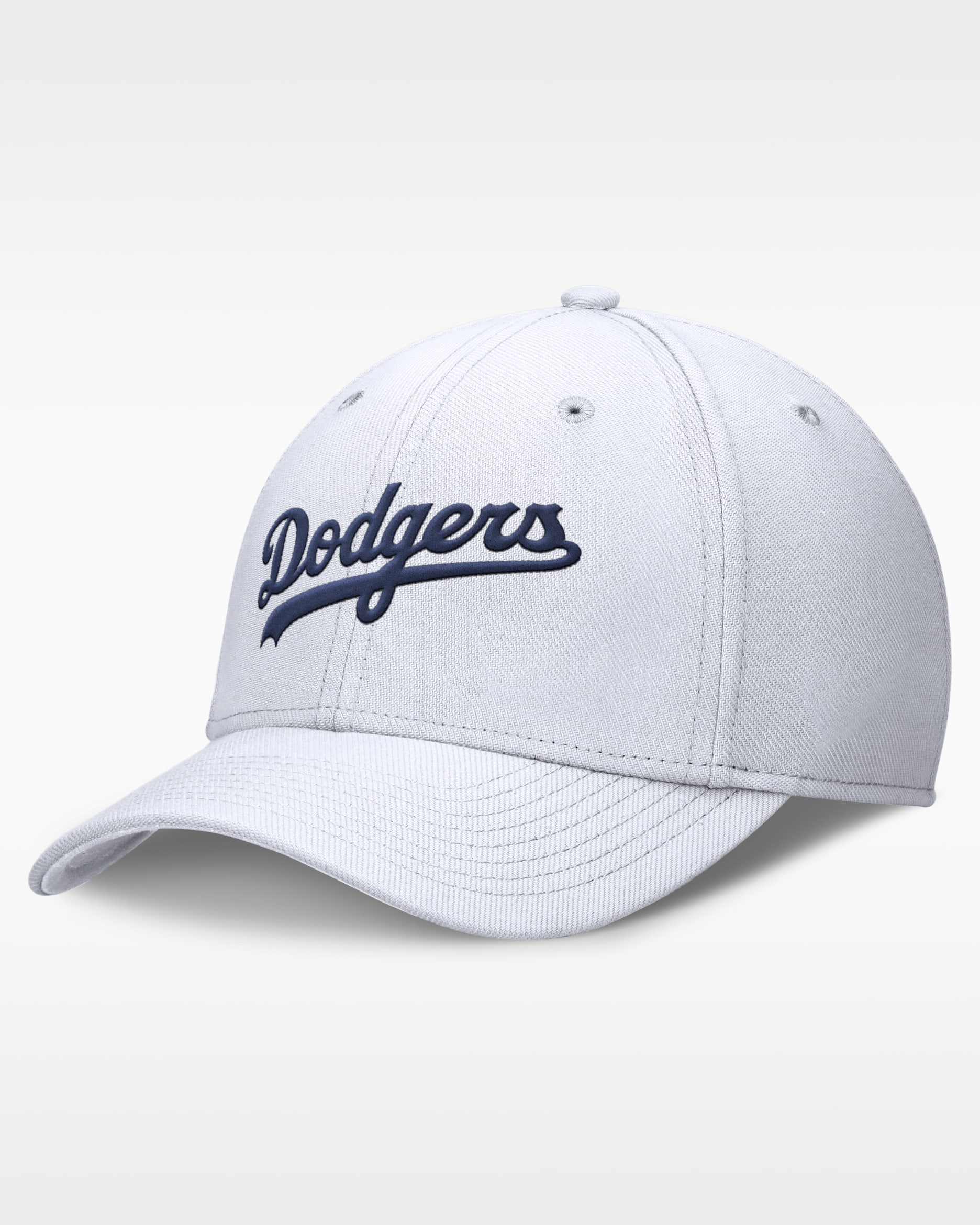 Gorra Nike Dri-FIT de la MLB para hombre Los Angeles Dodgers Evergreen Swoosh - Blanco