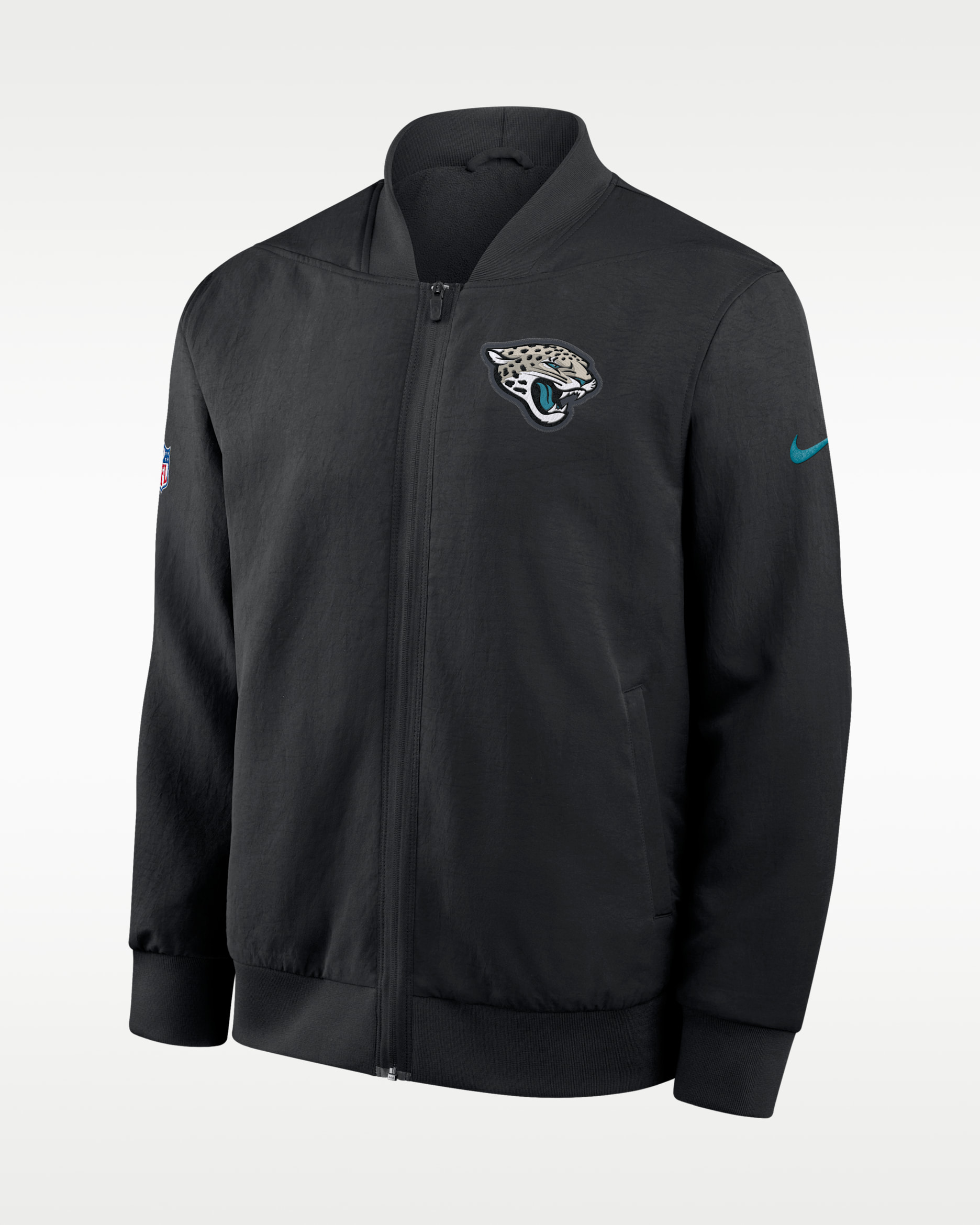 Jacksonville Jaguars Rivalries Collection Sideline Men's Nike NFL Full-Zip Bomber Jacket - Natural