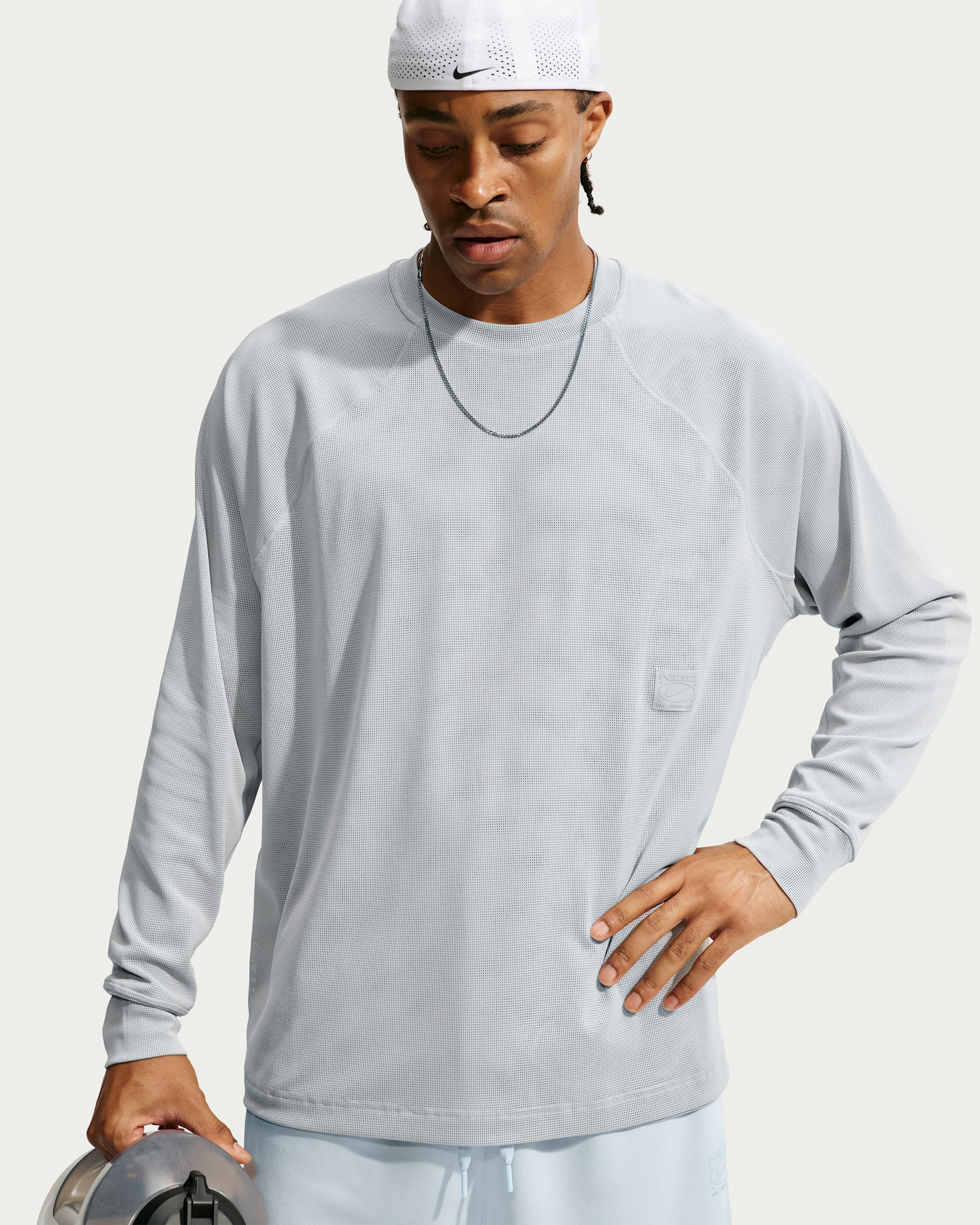Nike N.A.C. Dri-FIT Longsleeve-Oberteil (Herren) - Light Smoke Grey/Light Smoke Grey