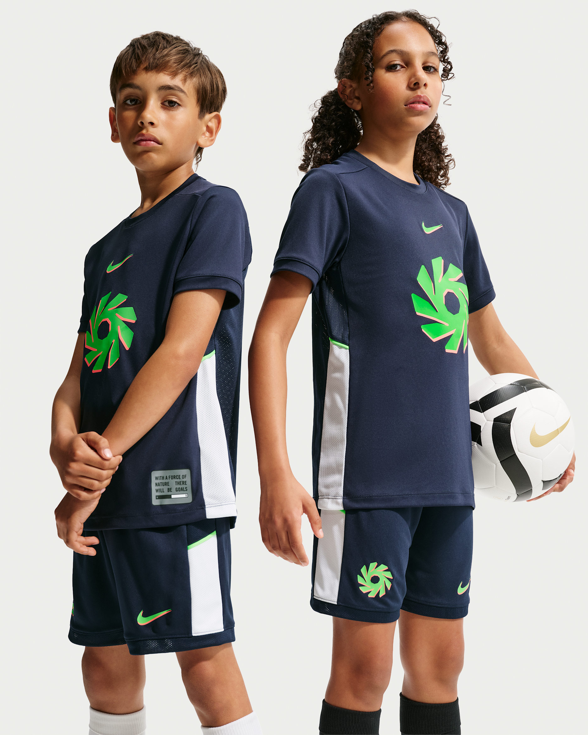 Erling Haaland Academy Older Kids' Nike Dri-FIT Football Top - Obsidian/White/Green Strike/Green Strike