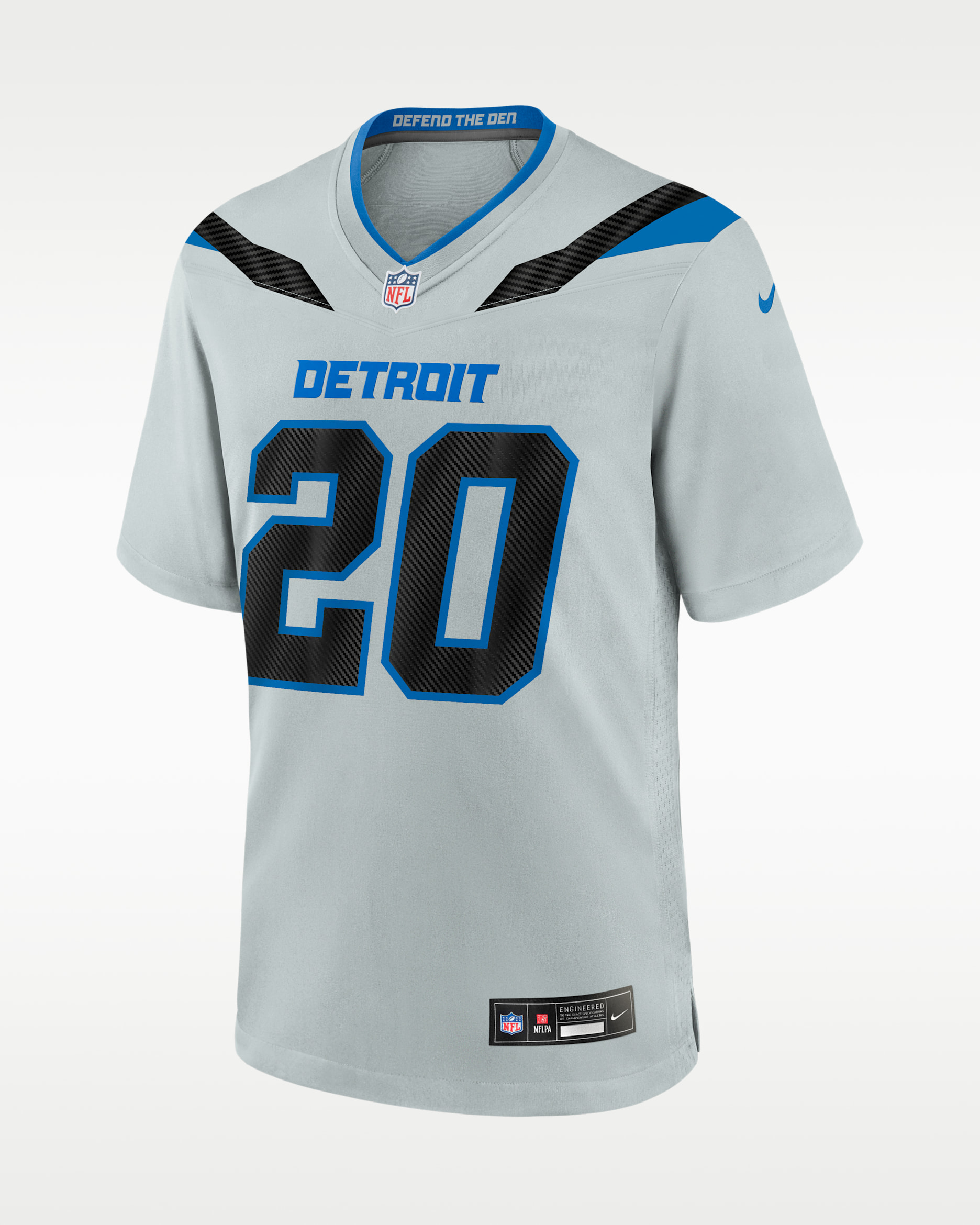 Barry Sanders Detroit Lions Rivalries Collection Men's Nike NFL Game Jersey - Silver