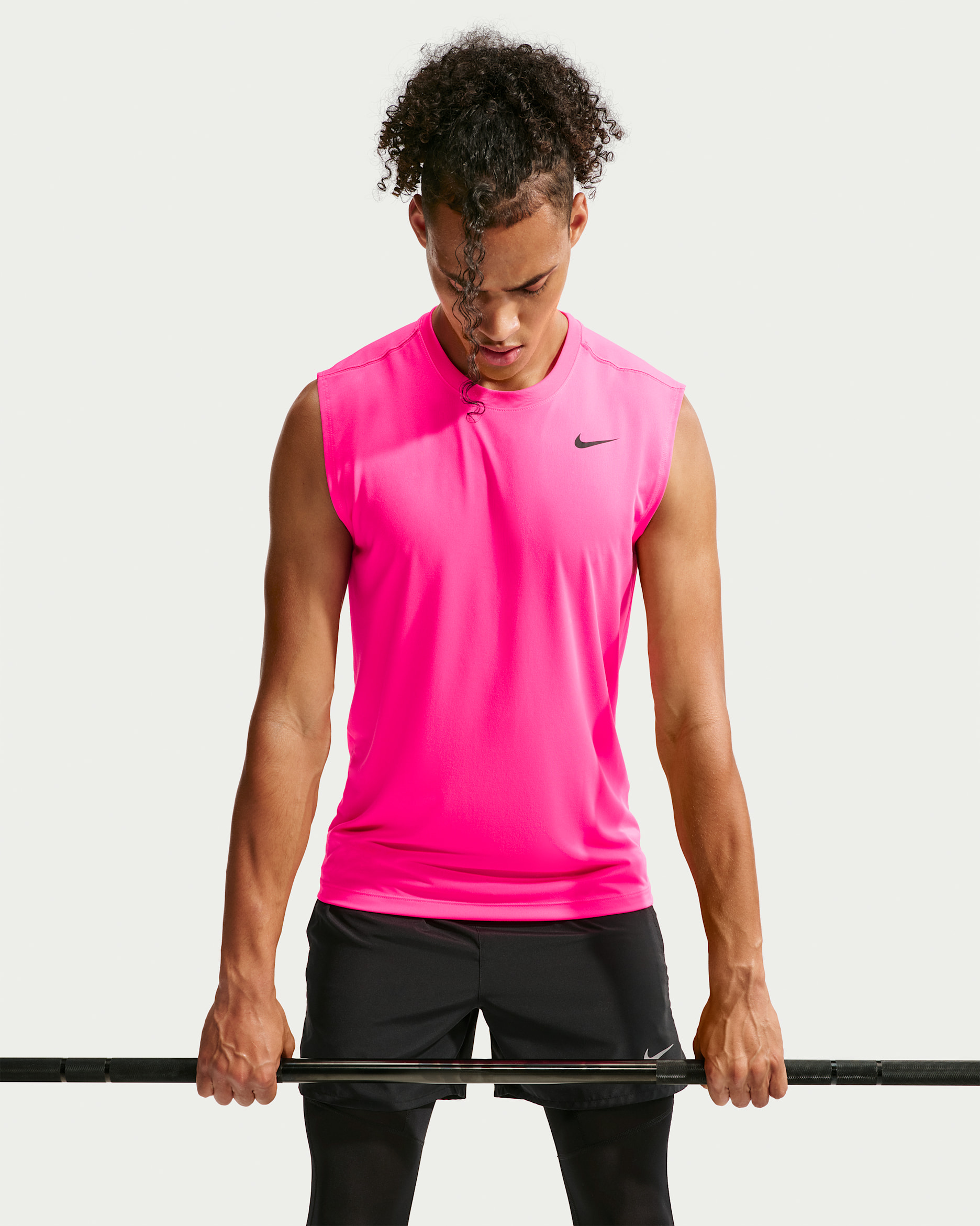 Nike Dri-FIT Legend Men's Sleeveless Fitness T-Shirt - Hyper Pink/Black