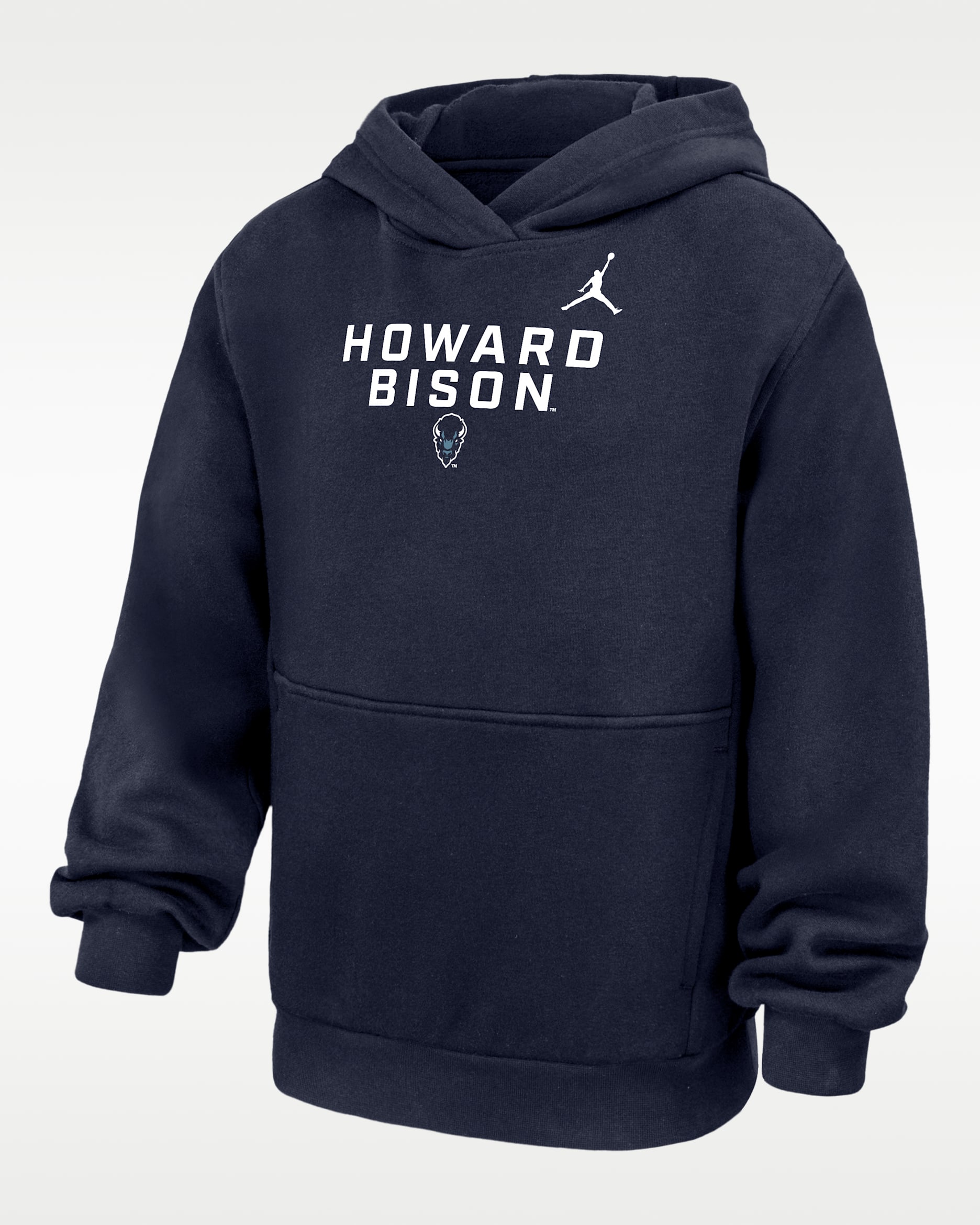 Sudadera con gorro sin cierre Club Fleece para niños talla grande Nike College (Howard University) - Azul marino universitario