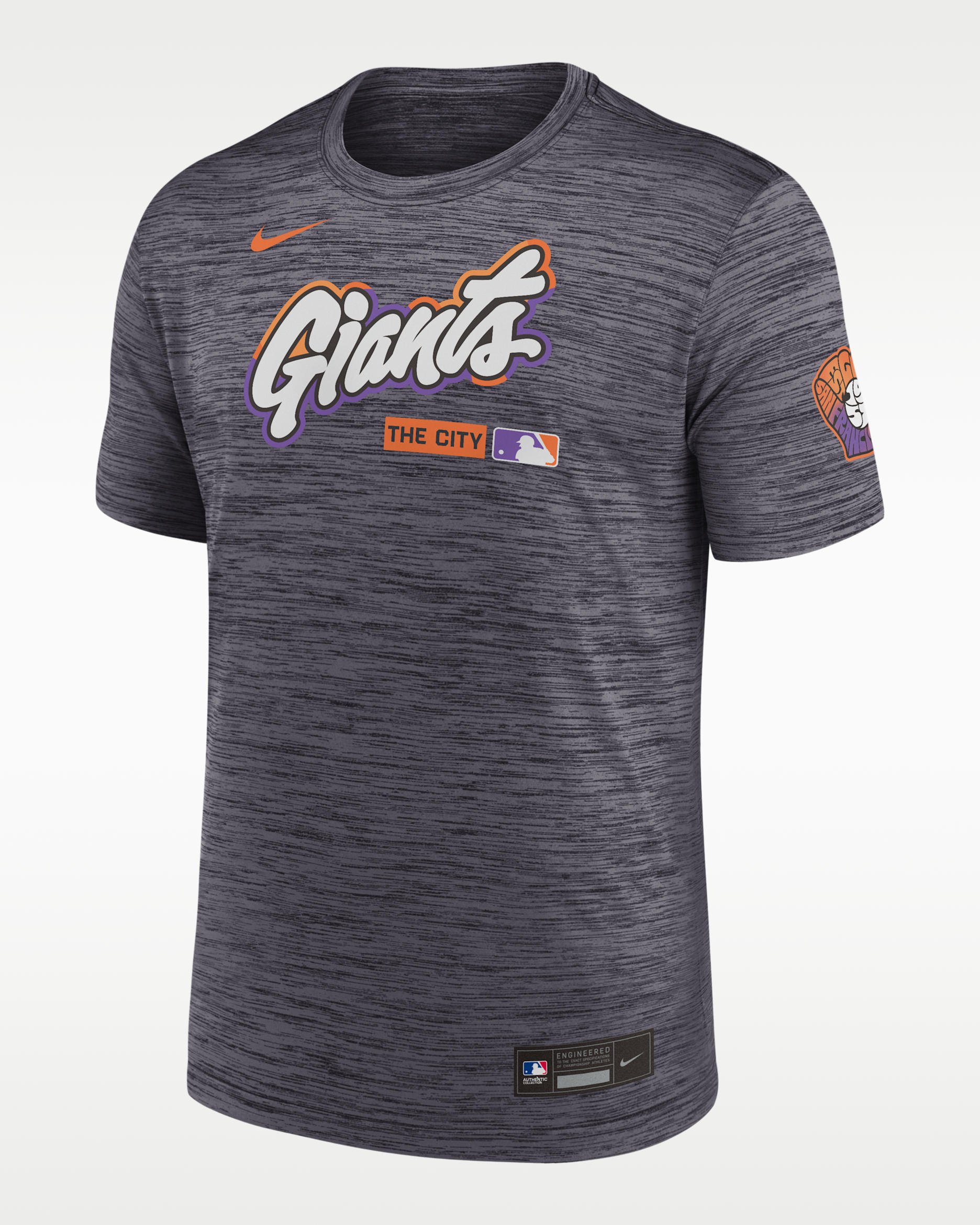 Playera Nike Dri-FIT de la MLB para hombre San Francisco Giants City Connect Velocity - Negro