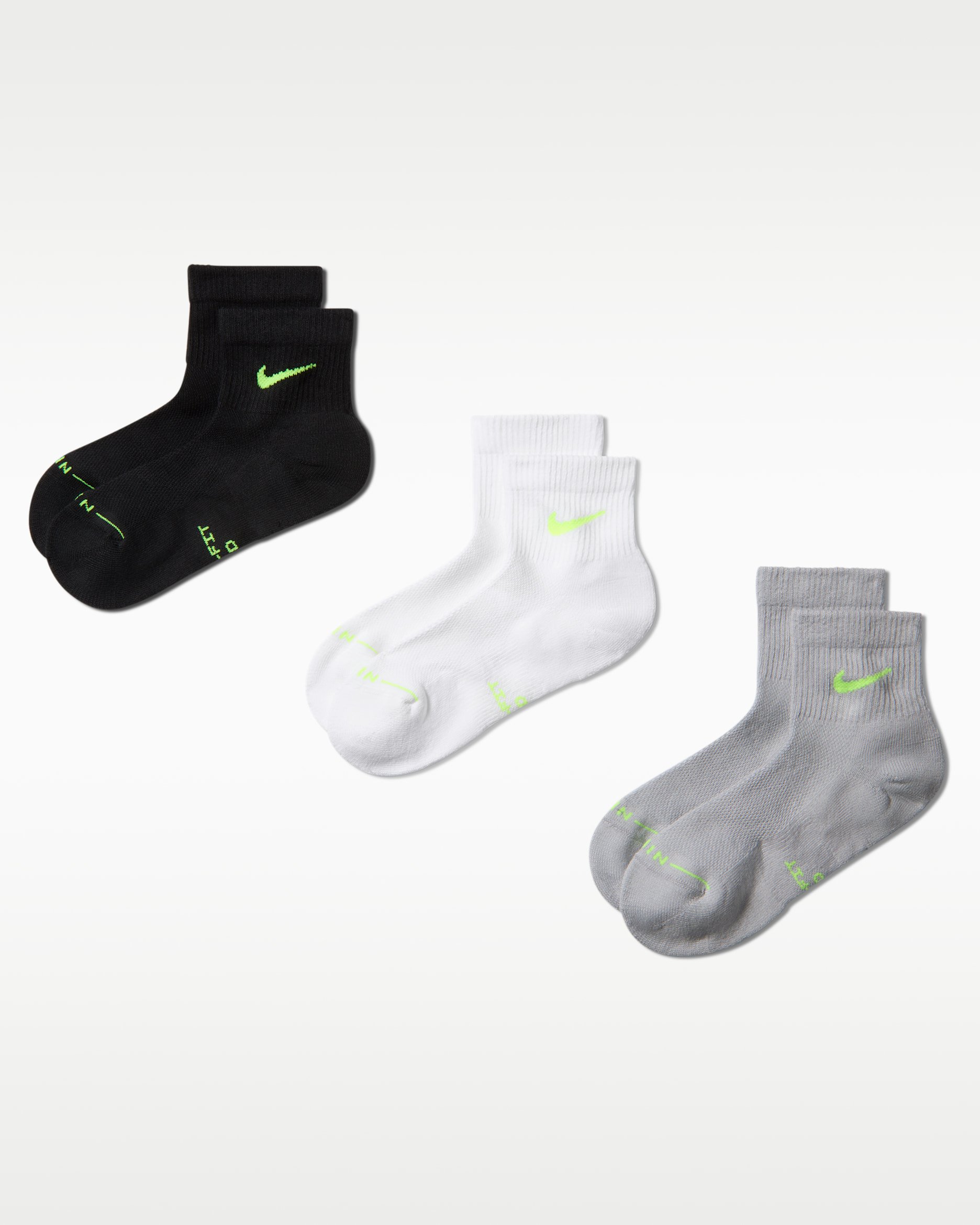 Nike Everyday Elevated Ankle Socks (3 Pairs) - Multi-Color