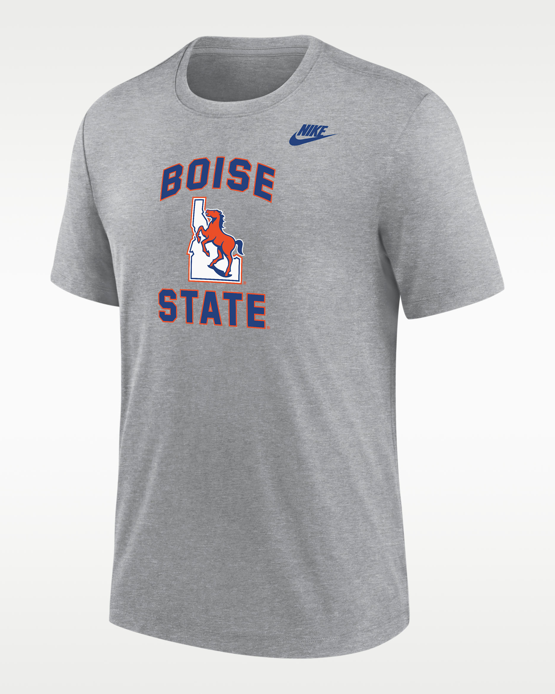 Boise State Broncos Men's Nike Football Tri-Blend T-Shirt - Dark Grey Heather