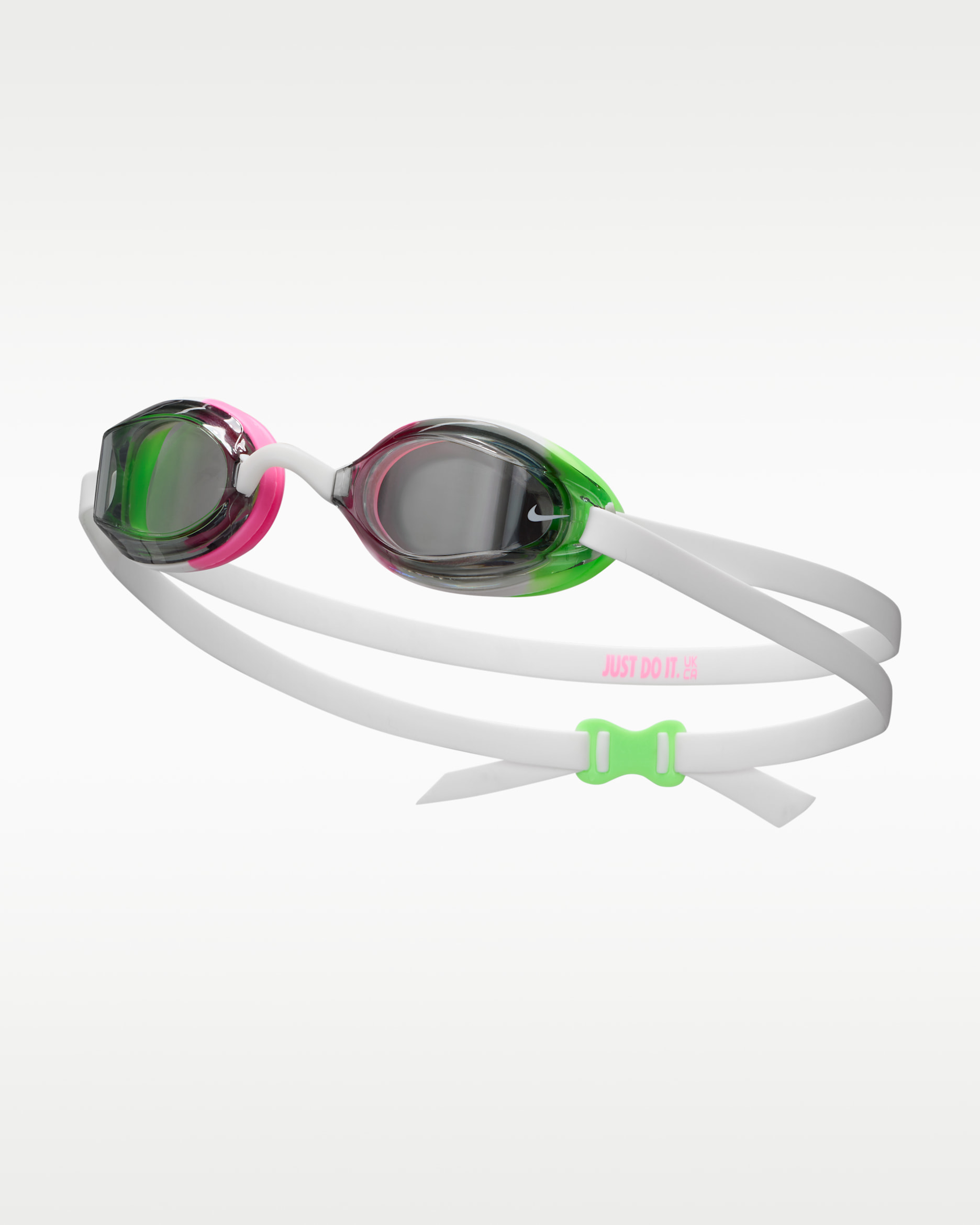 Goggles para niños talla grande Nike Swim Legacy - Arco iris/Verde voltaje/Rosa resplandor/Blanco