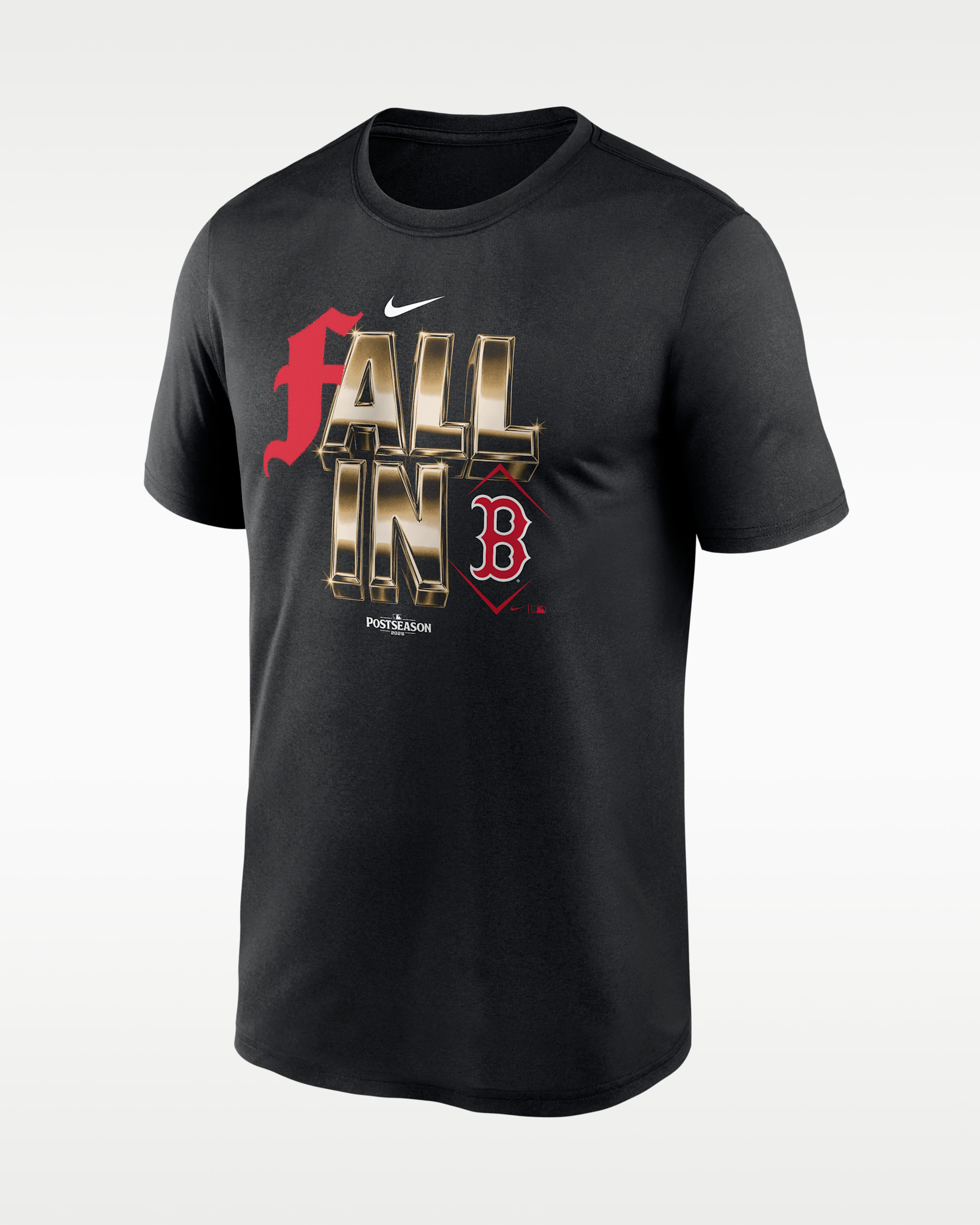 Boston Red Sox 2026 Postseason Fall In Legend Men's Nike Dri-FIT MLB T-Shirt - Black